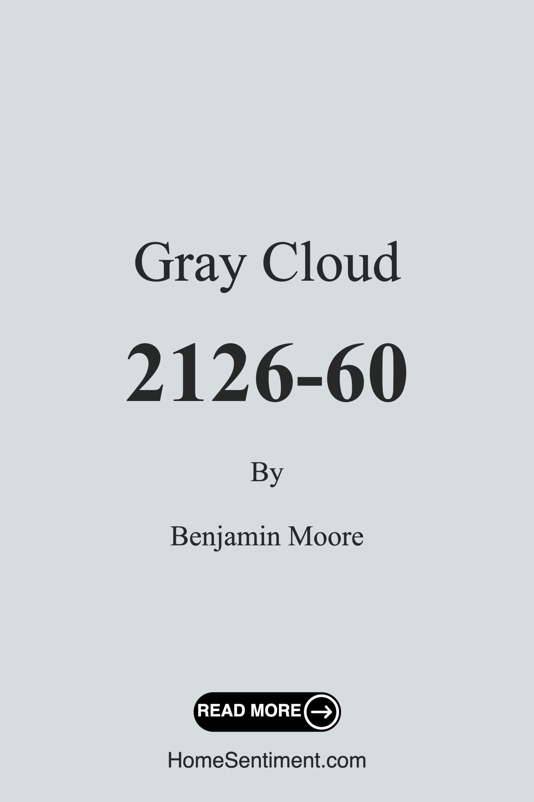 Gray Cloud 2126-60 by Benjamin Moore
