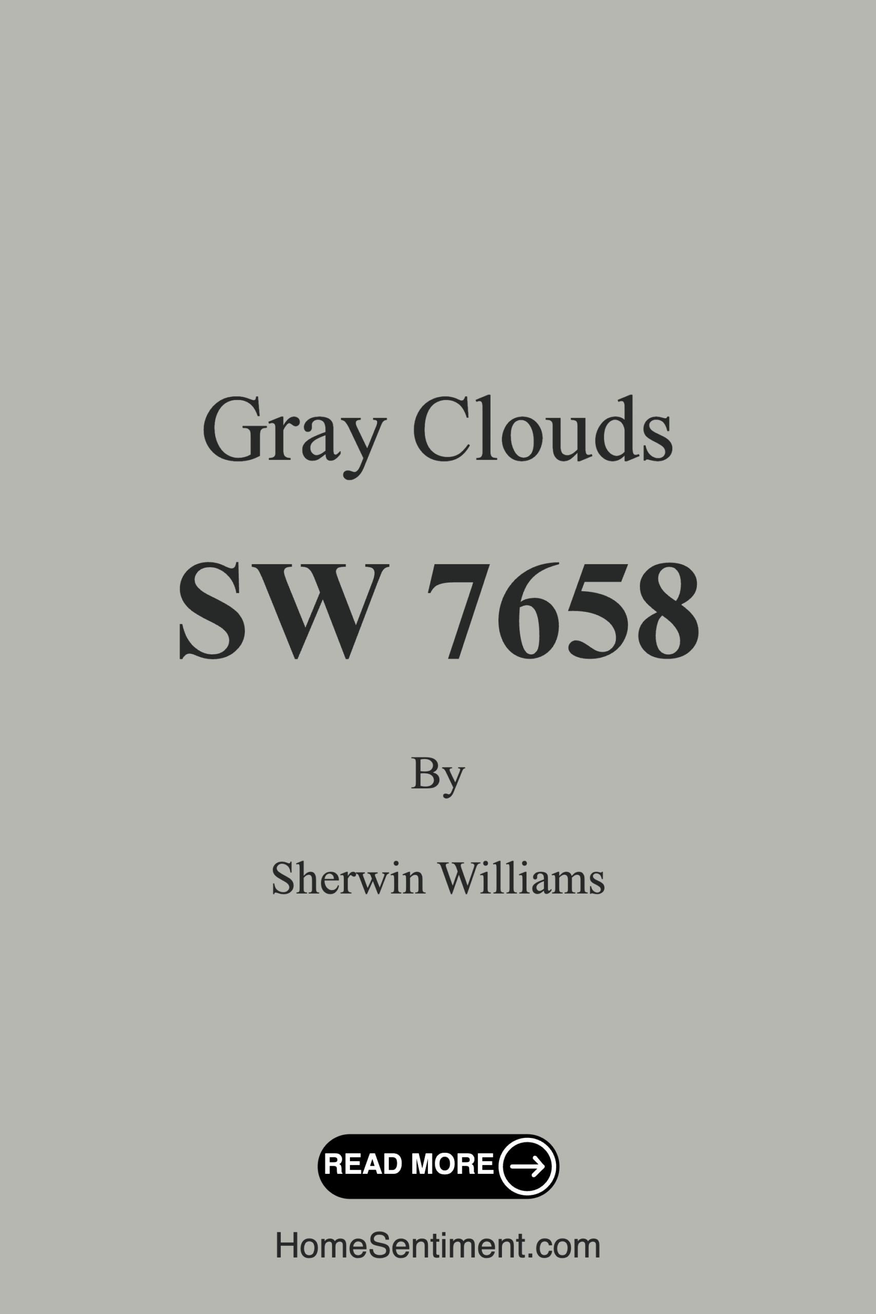 Gray Clouds SW 7658 by Sherwin Williams