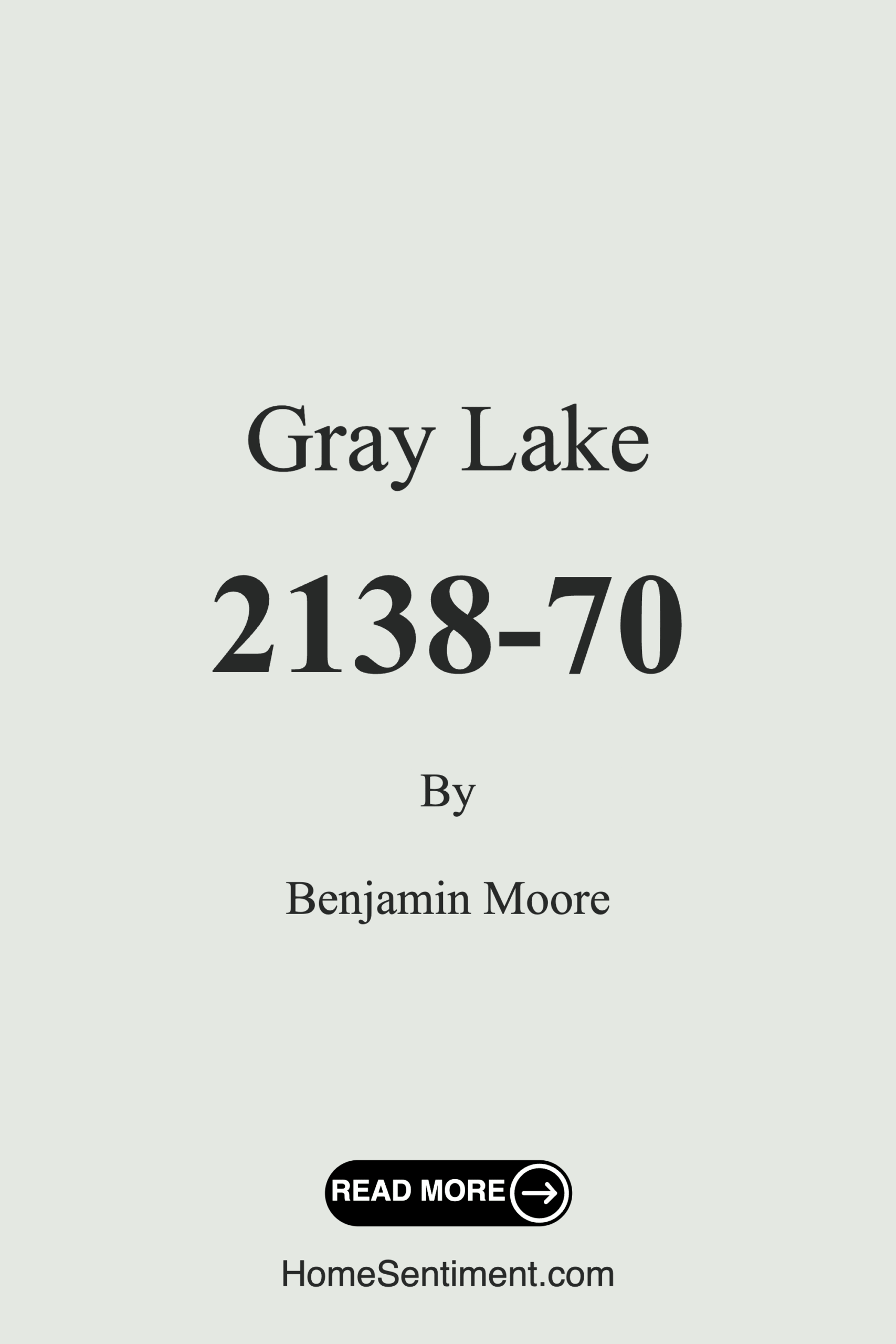 Gray Lake 2138-70 by Benjamin Moore