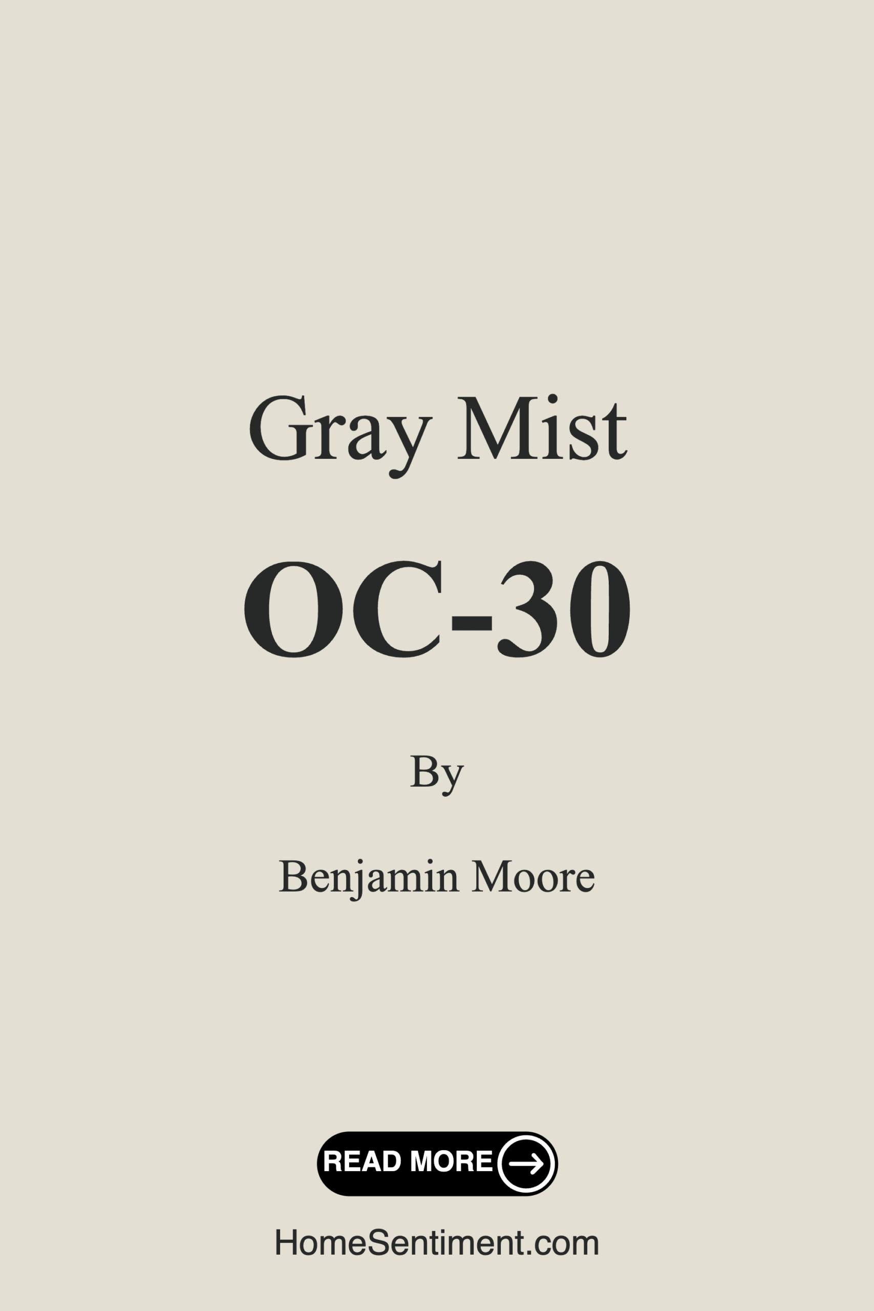 Gray Mist OC-30 by Benjamin Moore