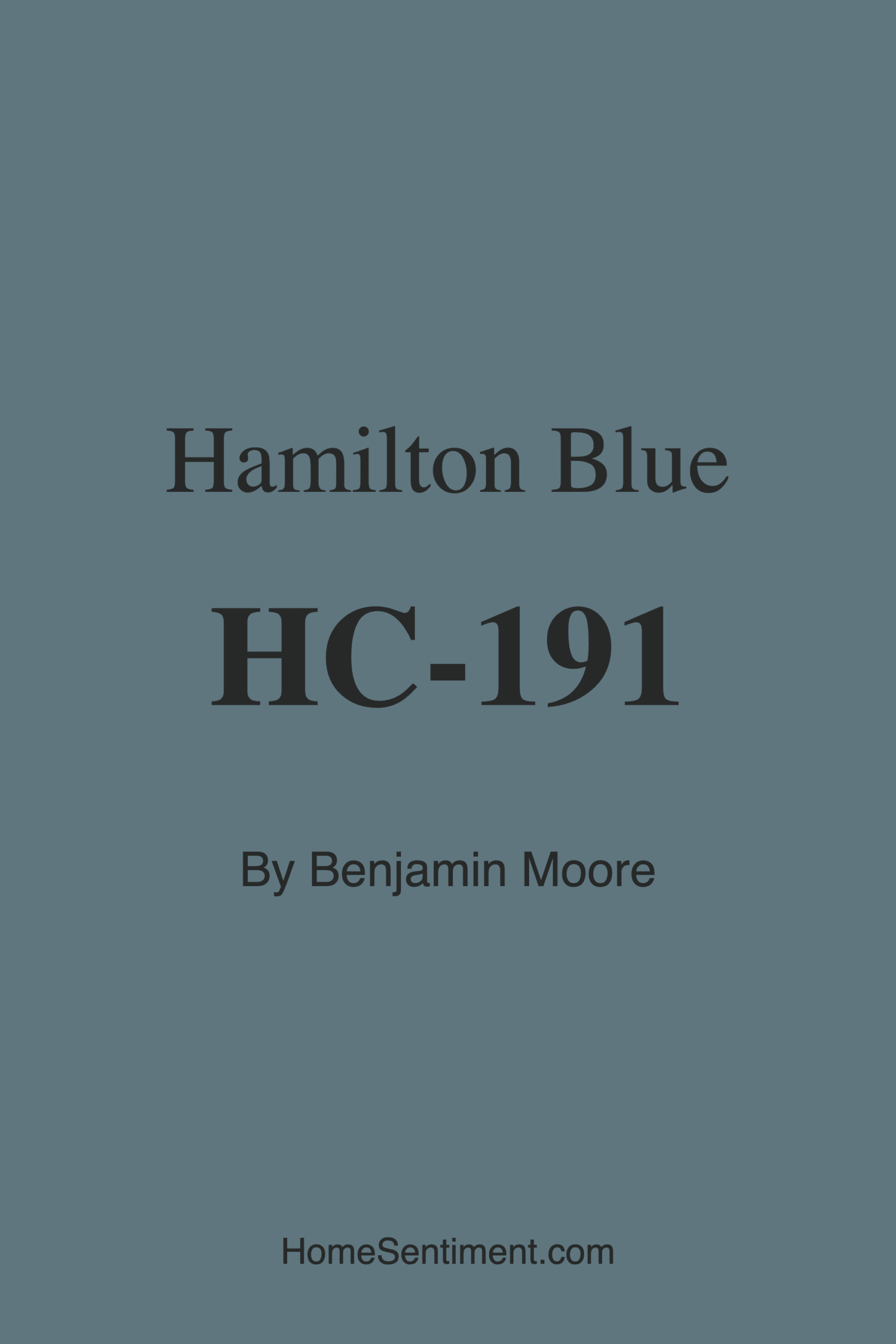 Hamilton Blue HC-191 by Benjamin Moore