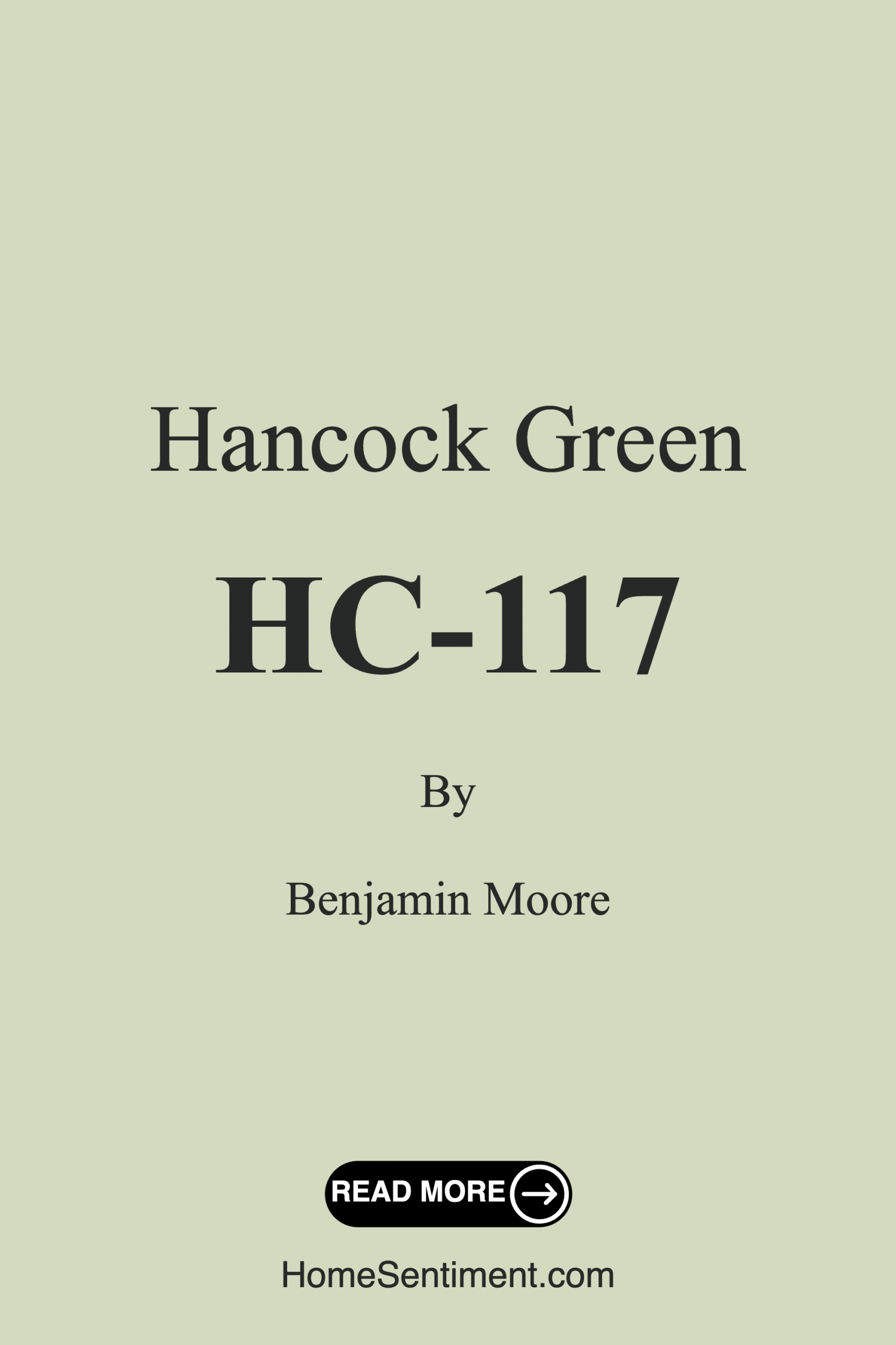 Hancock Green HC-117 by Benjamin Moore