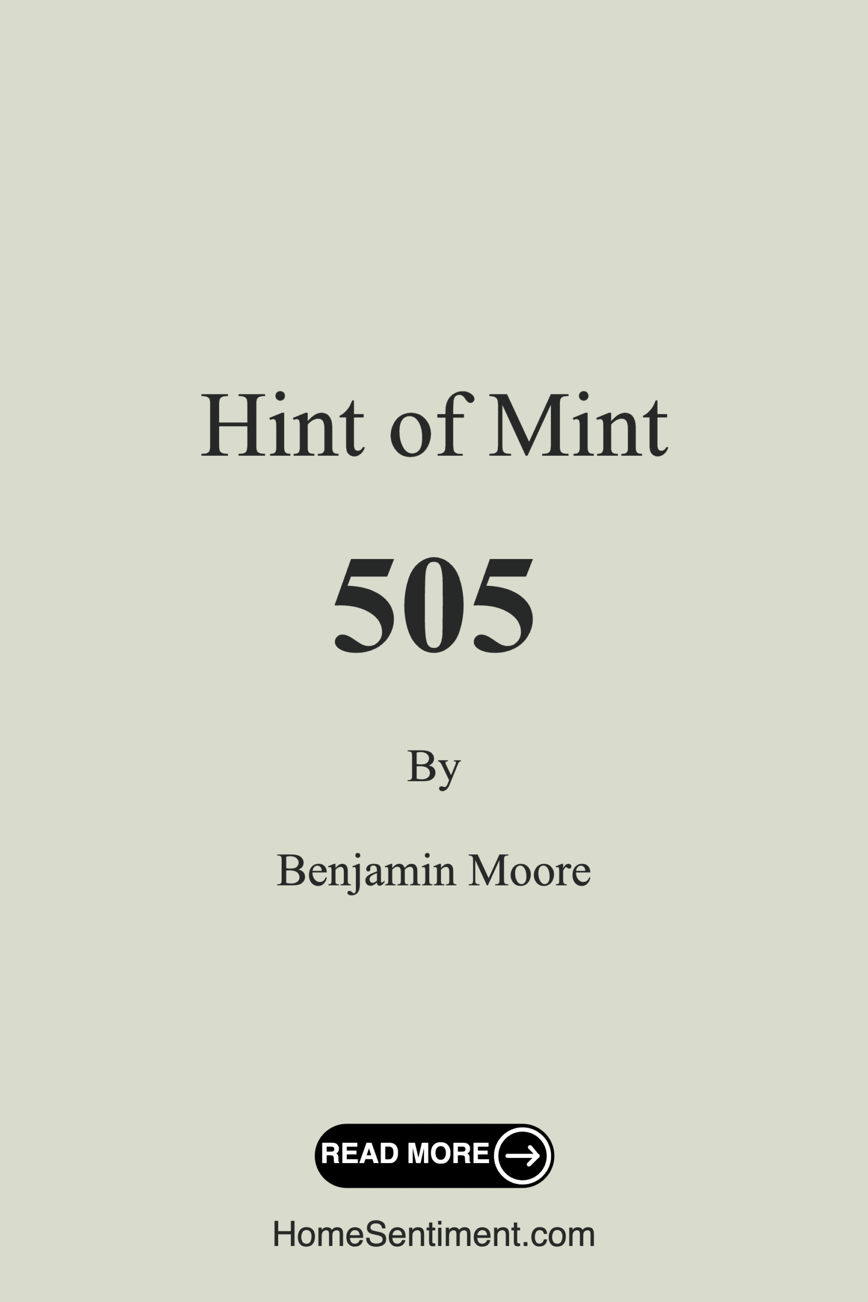 Hint of Mint 505 by Benjamin Moore