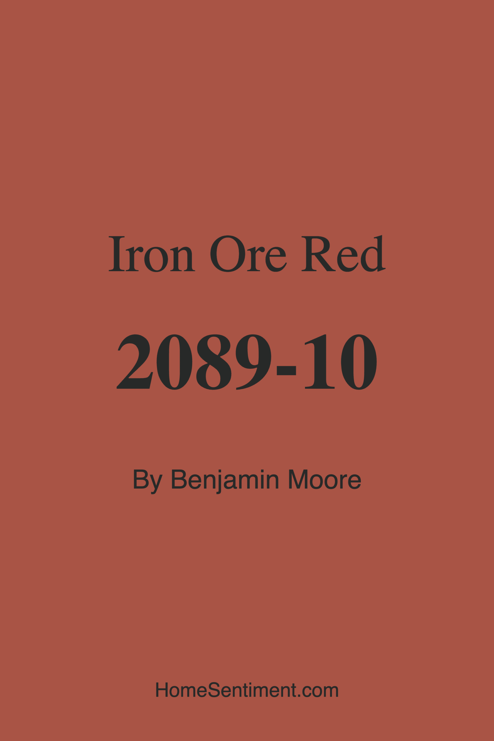 Iron Ore Red 2089-10 by Benjamin Moore