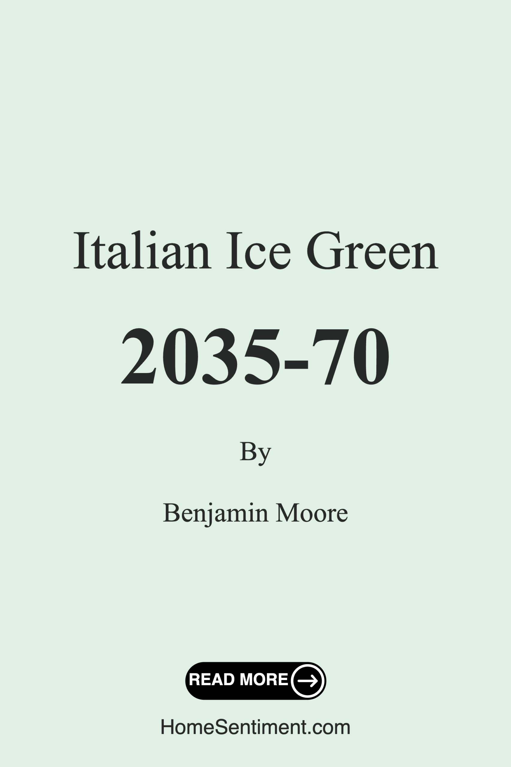 Italian Ice Green 2035-70 by Benjamin Moore