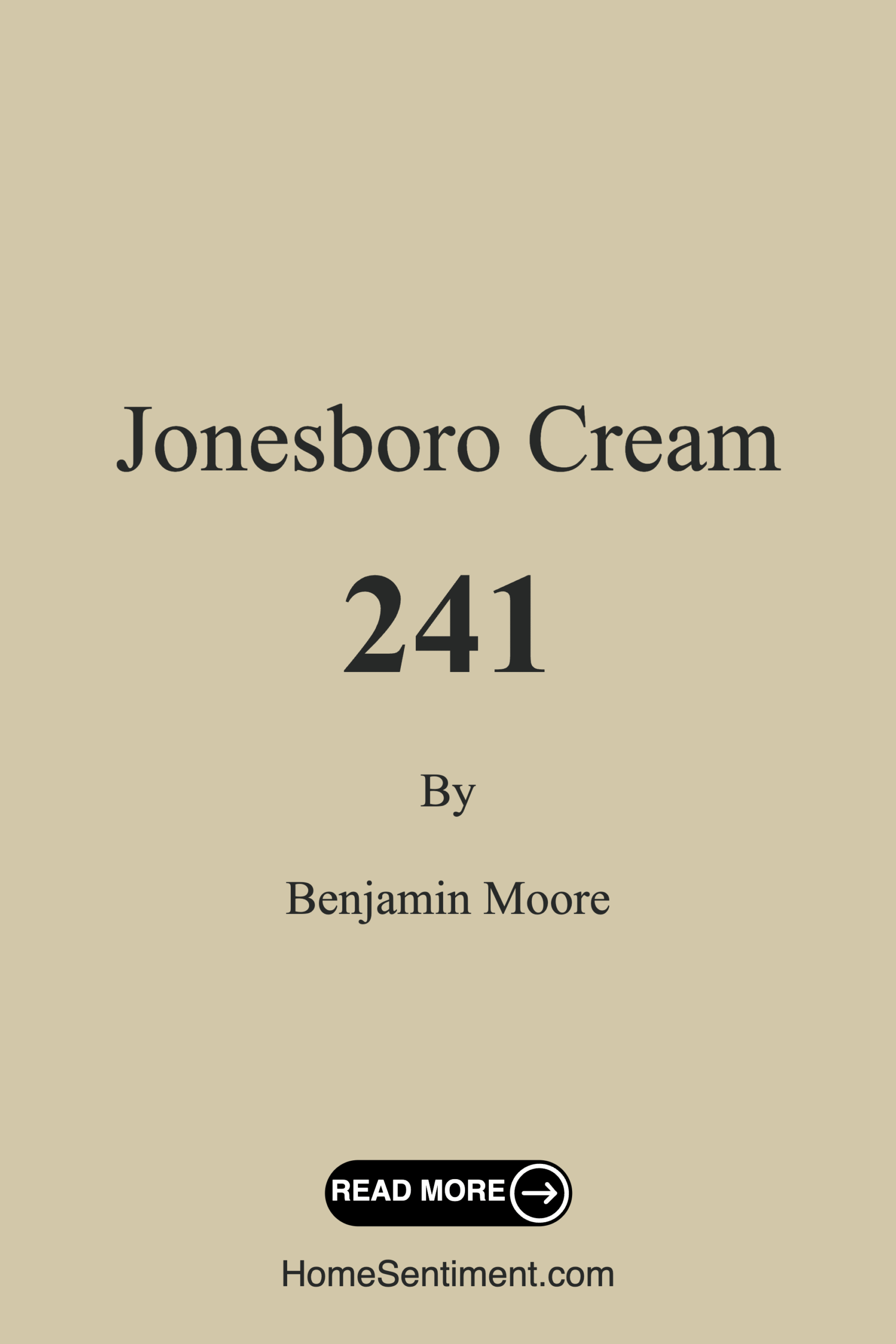 Jonesboro Cream 241 by Benjamin Moore