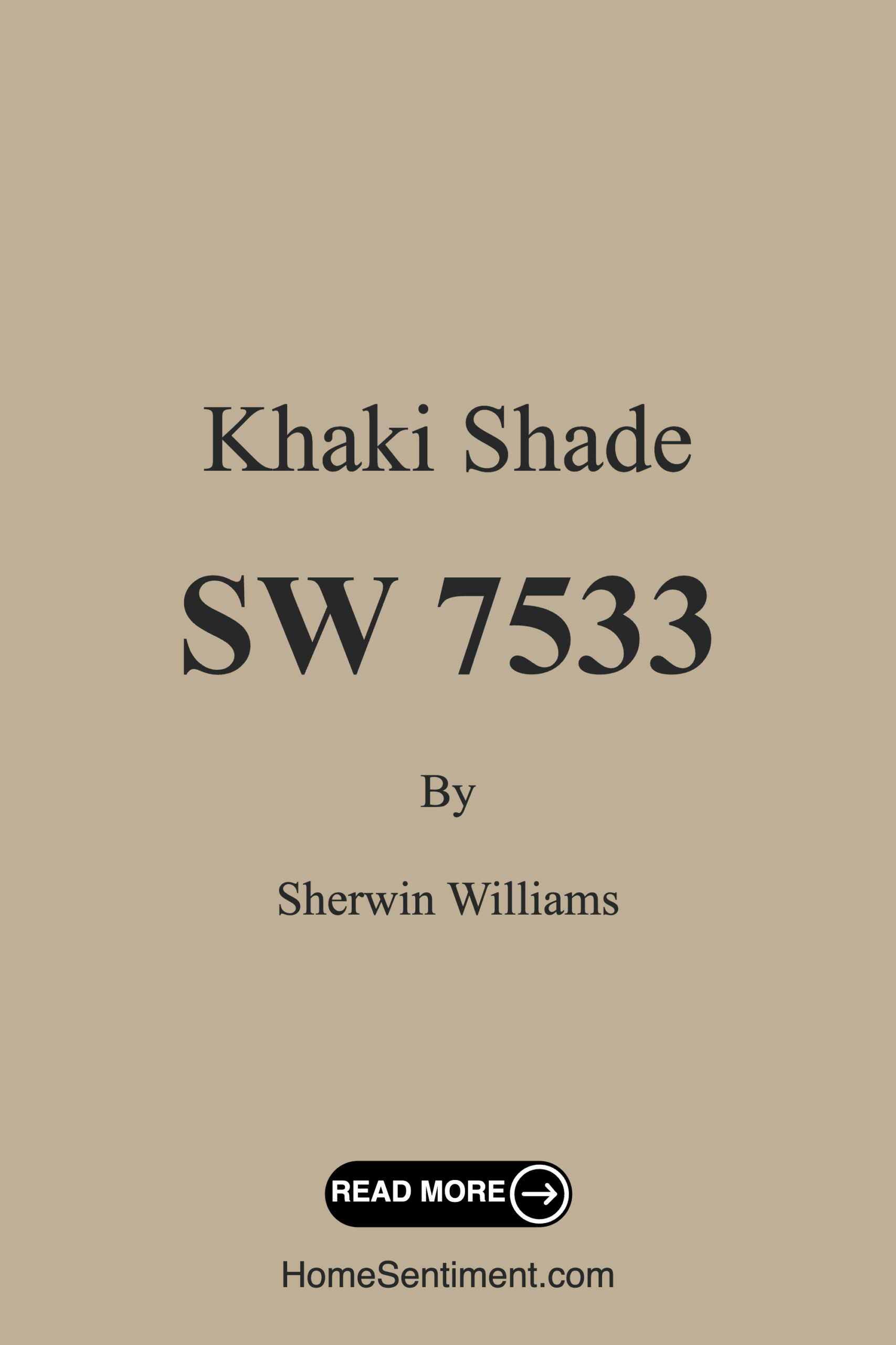 Khaki Shade SW 7533 by Sherwin Williams