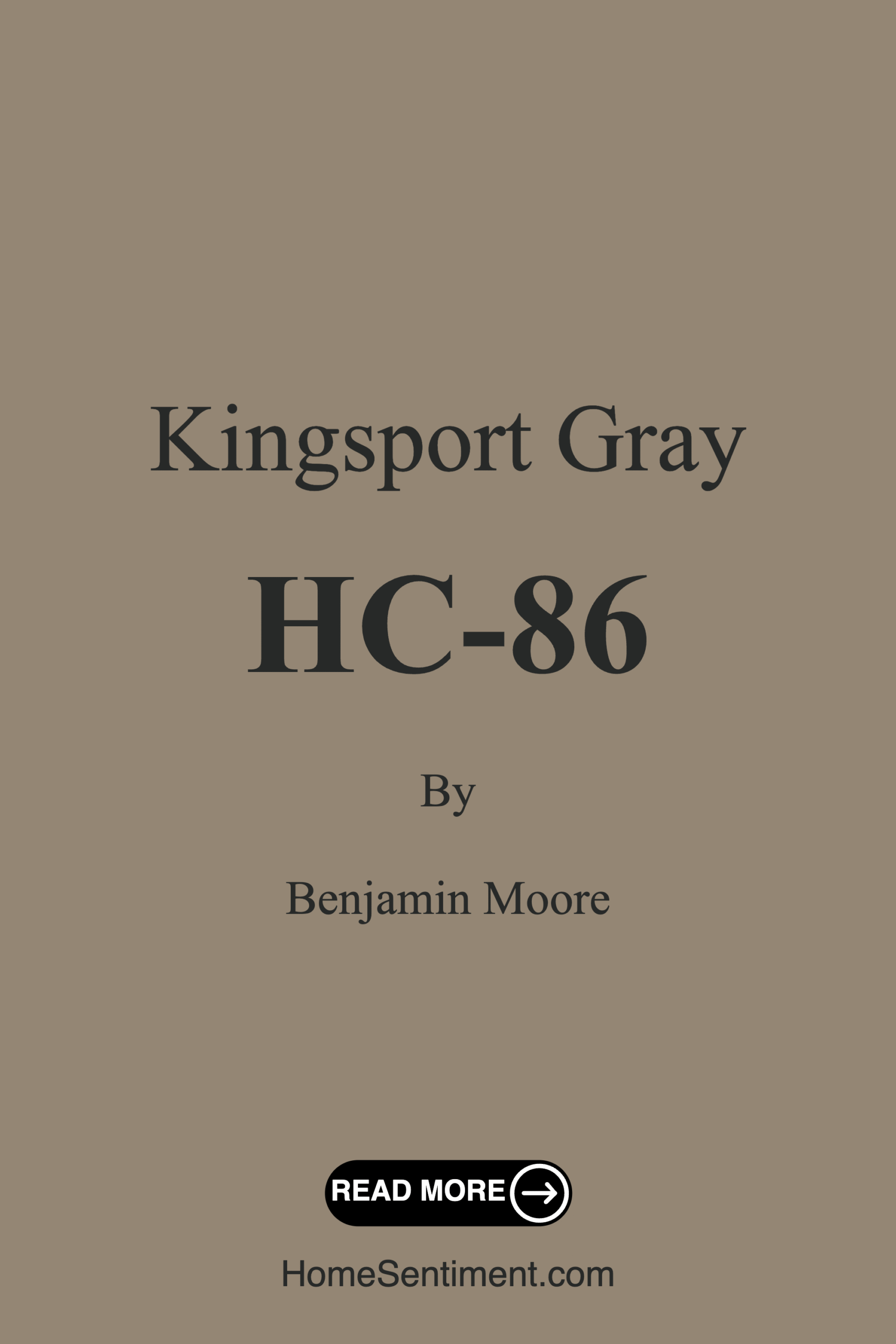 Kingsport Gray HC-86 by Benjamin Moore