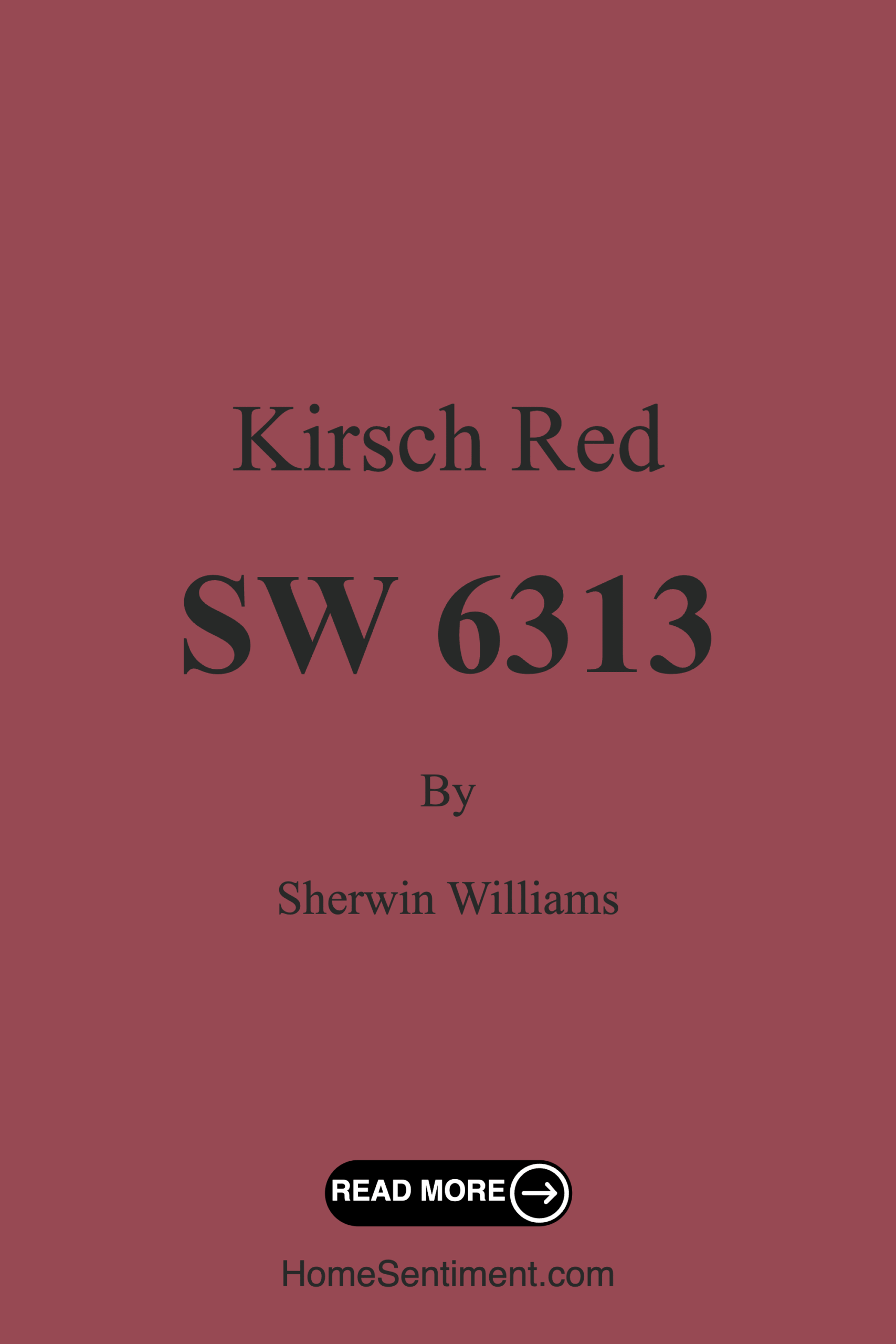 Kirsch Red SW 6313 by Sherwin Williams