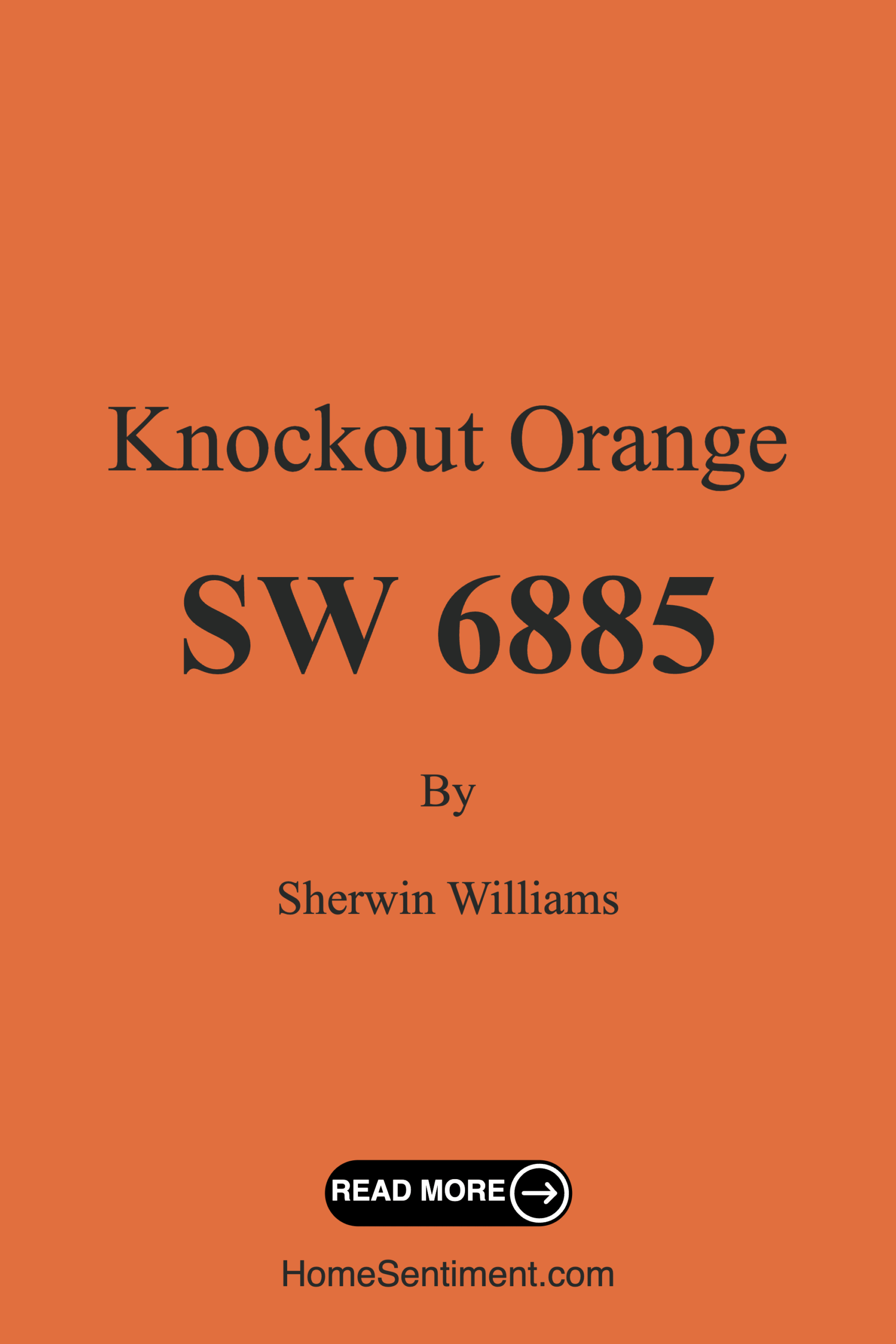 Knockout Orange SW 6885 by Sherwin Williams
