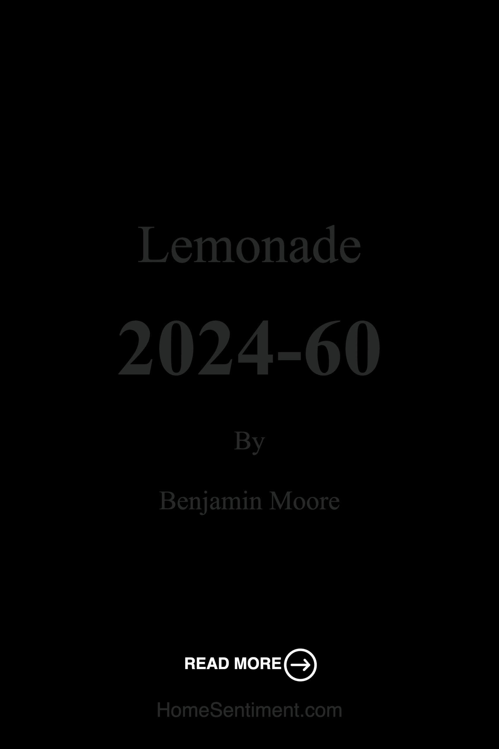 Lemonade 2024-60 by Benjamin Moore