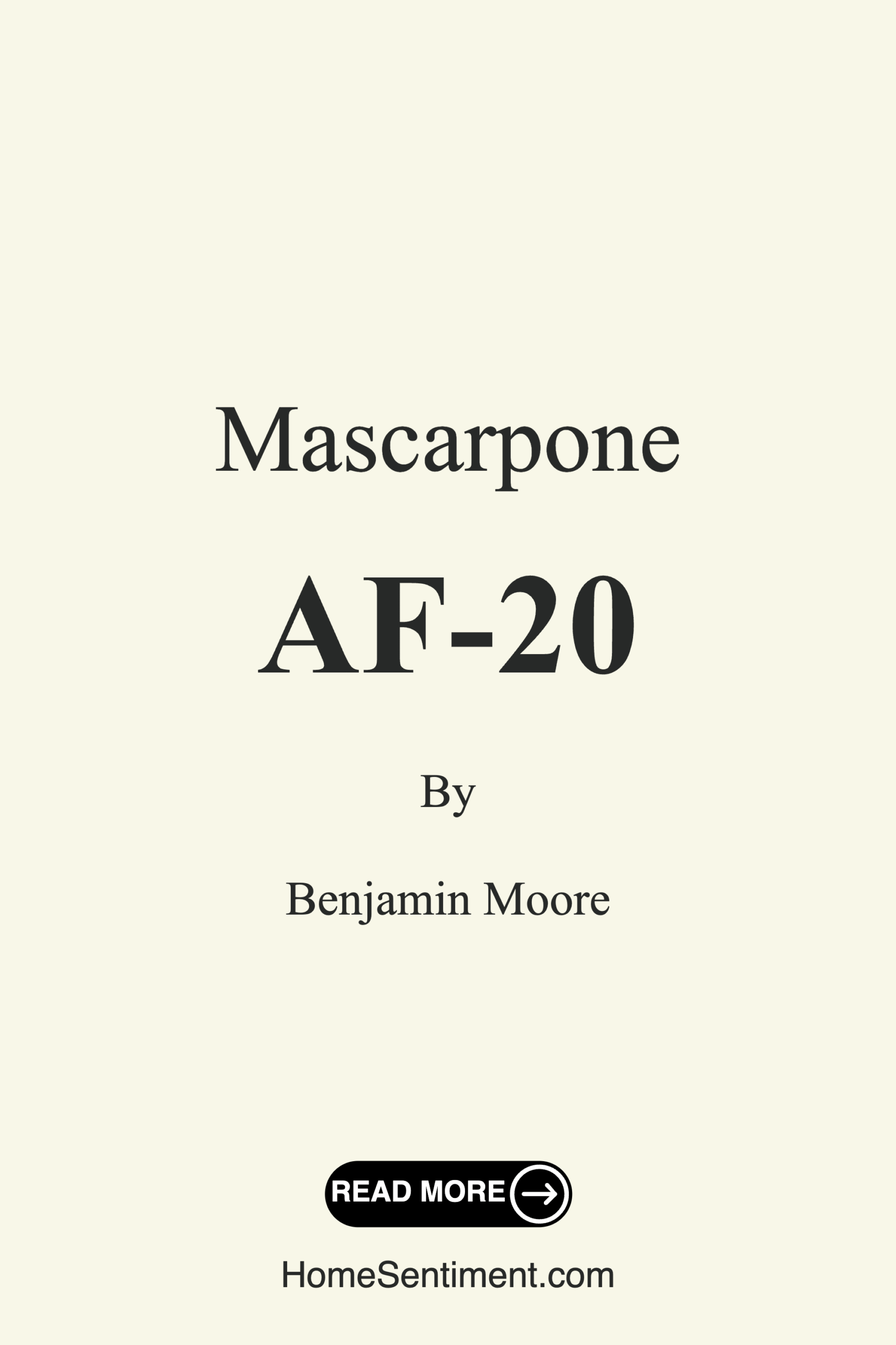 Mascarpone AF-20 by Benjamin Moore