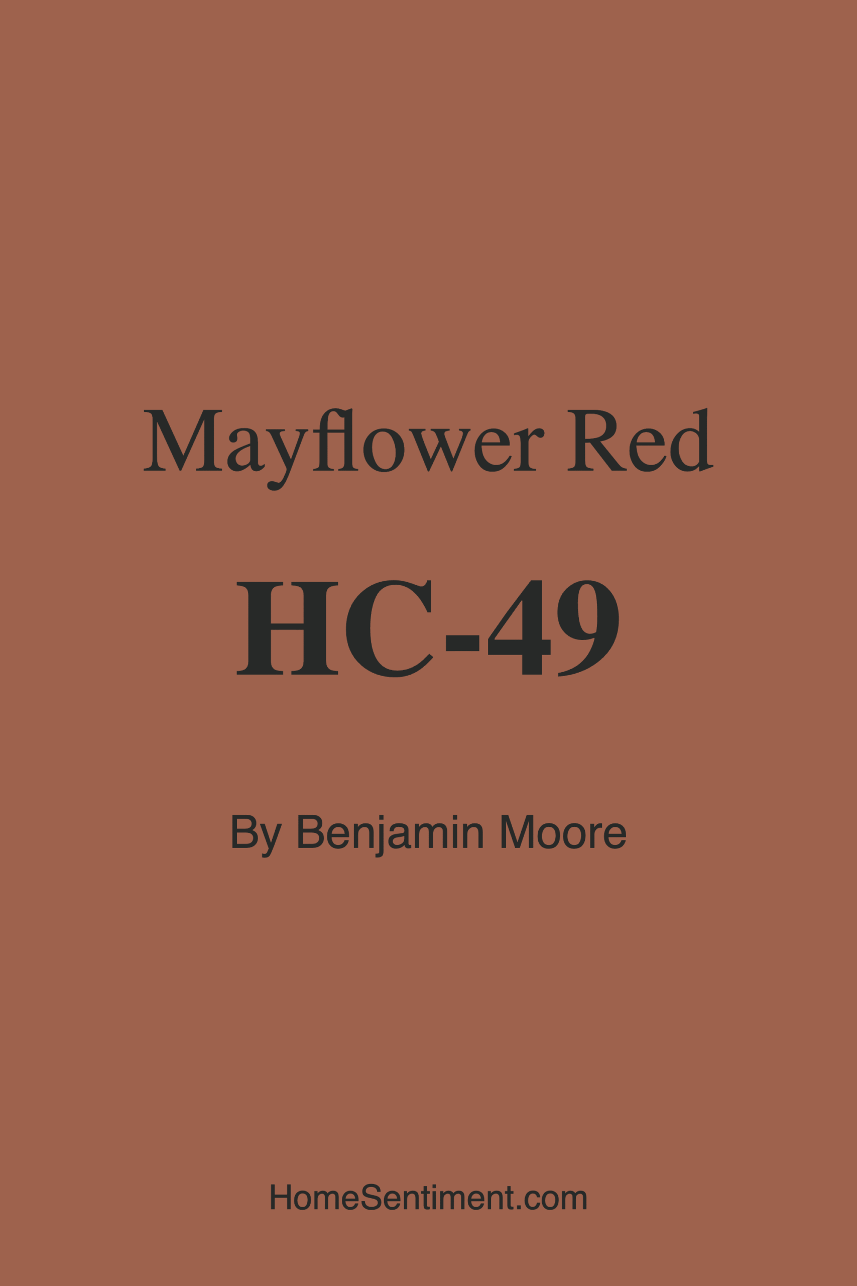 Mayflower Red HC-49 by Benjamin Moore