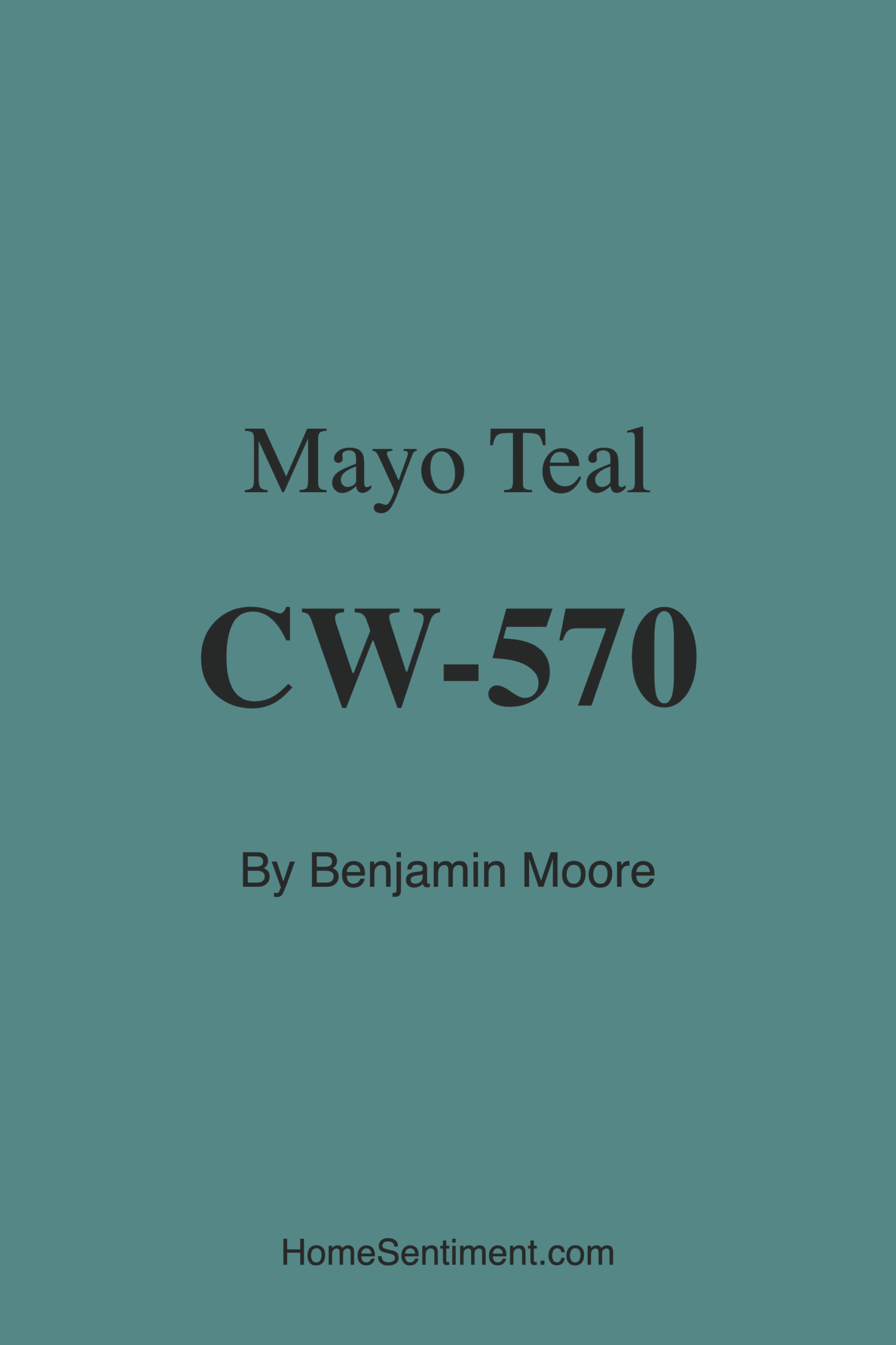 Mayo Teal CW-570 by Benjamin Moore