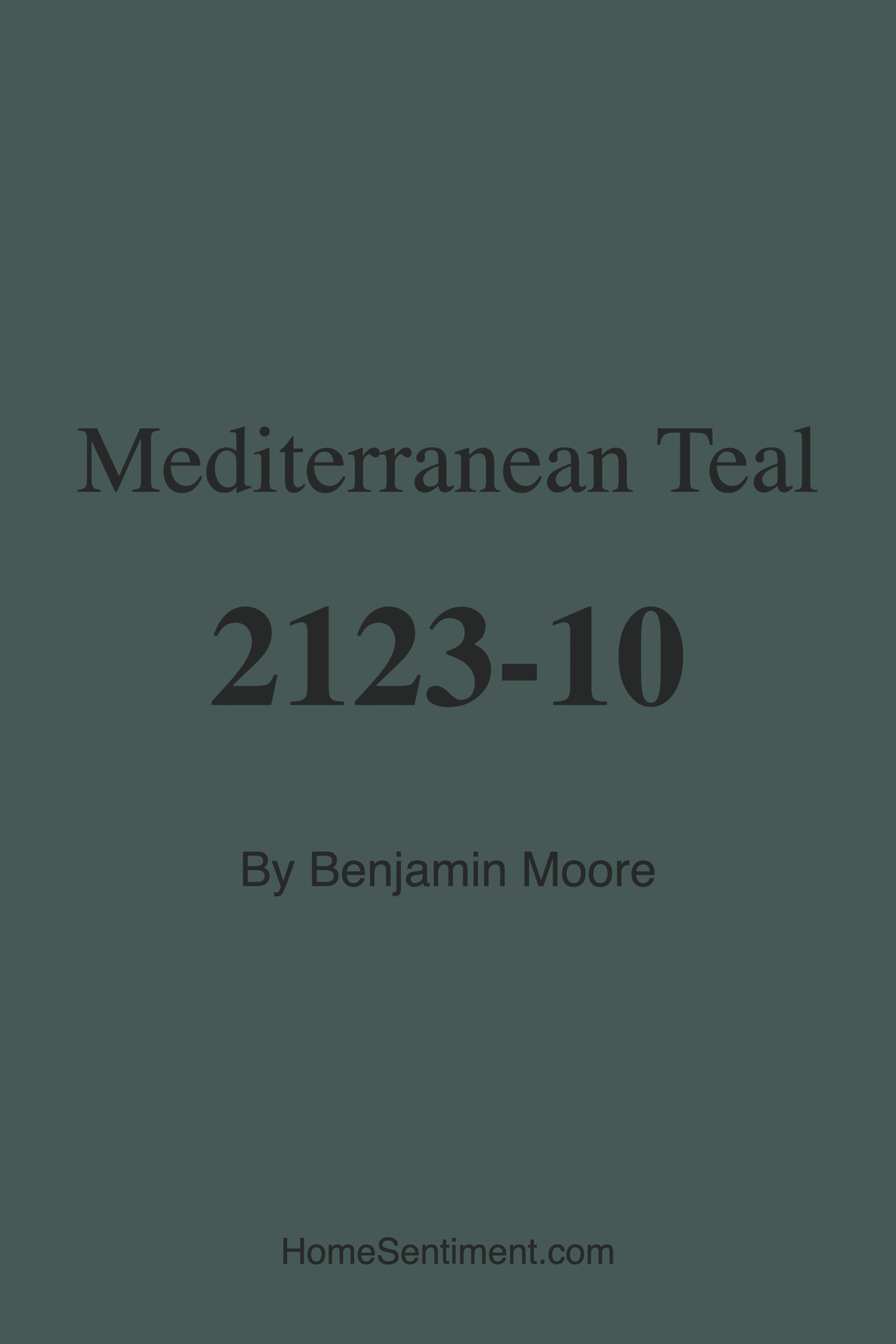 Mediterranean Teal 2123-10 by Benjamin Moore