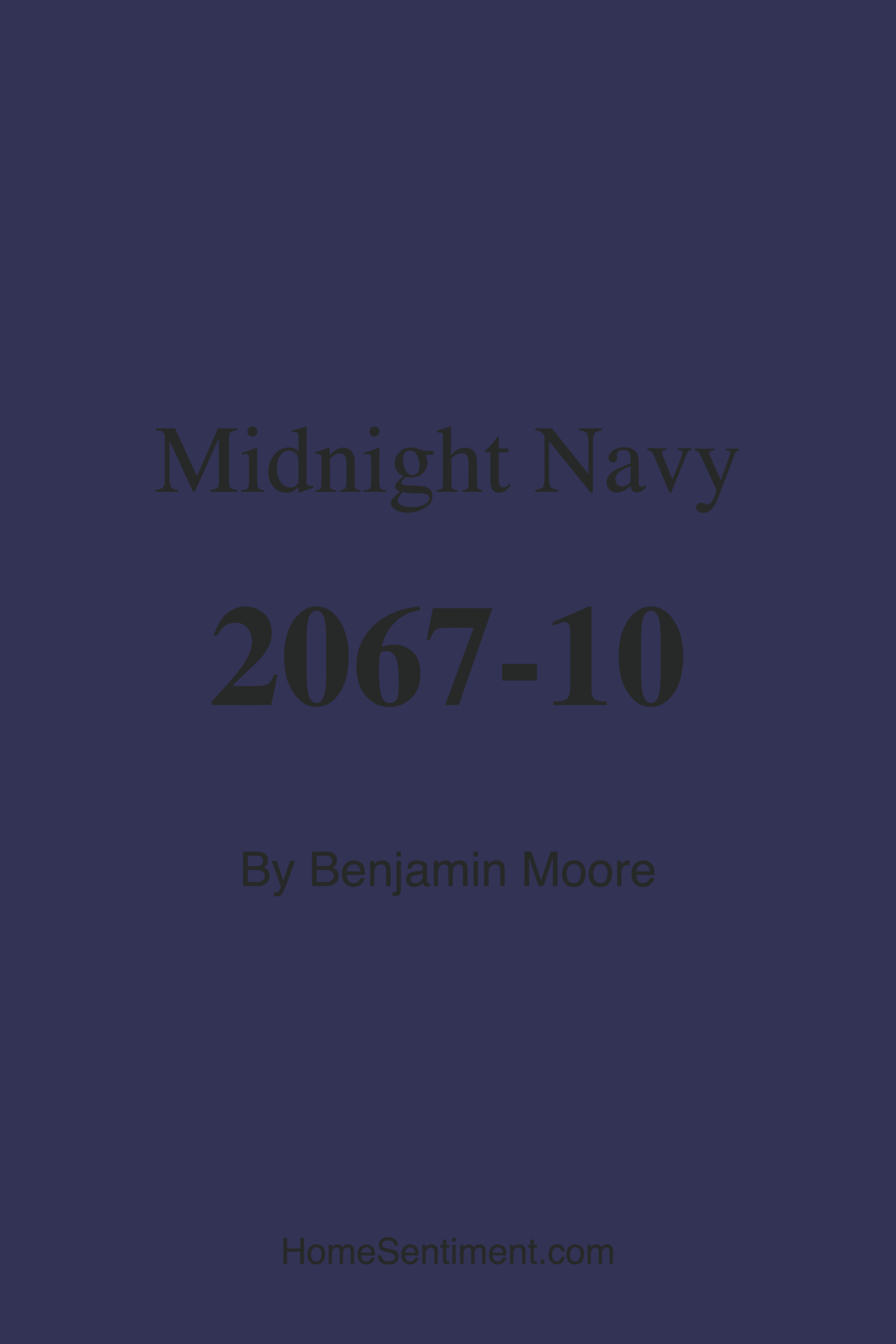 Midnight Navy 2067-10 by Benjamin Moore