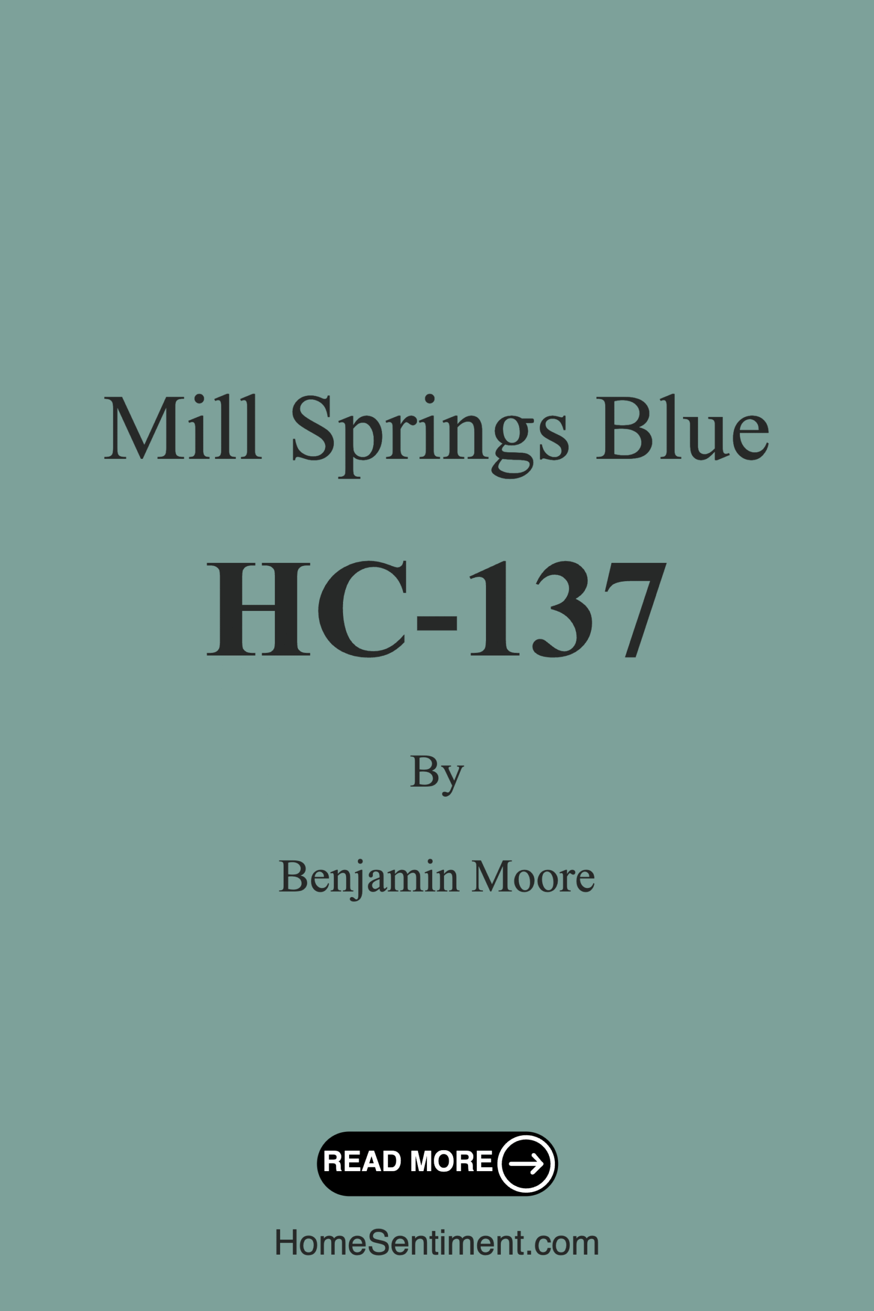Mill Springs Blue HC-137 by Benjamin Moore