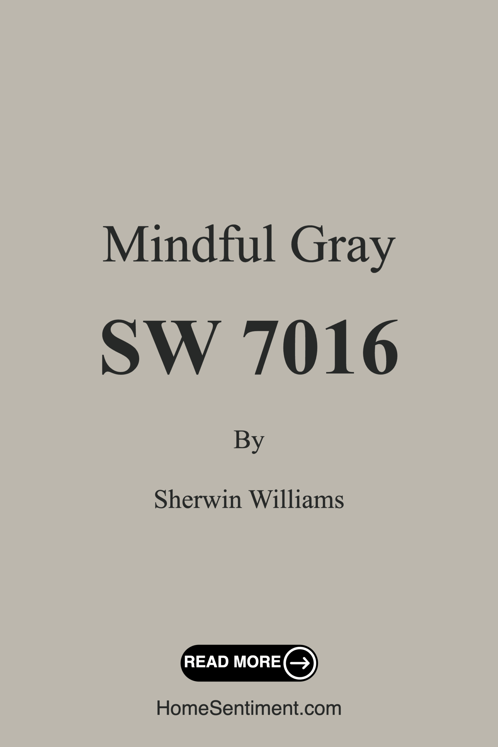 Mindful Gray SW 7016 by Sherwin Williams