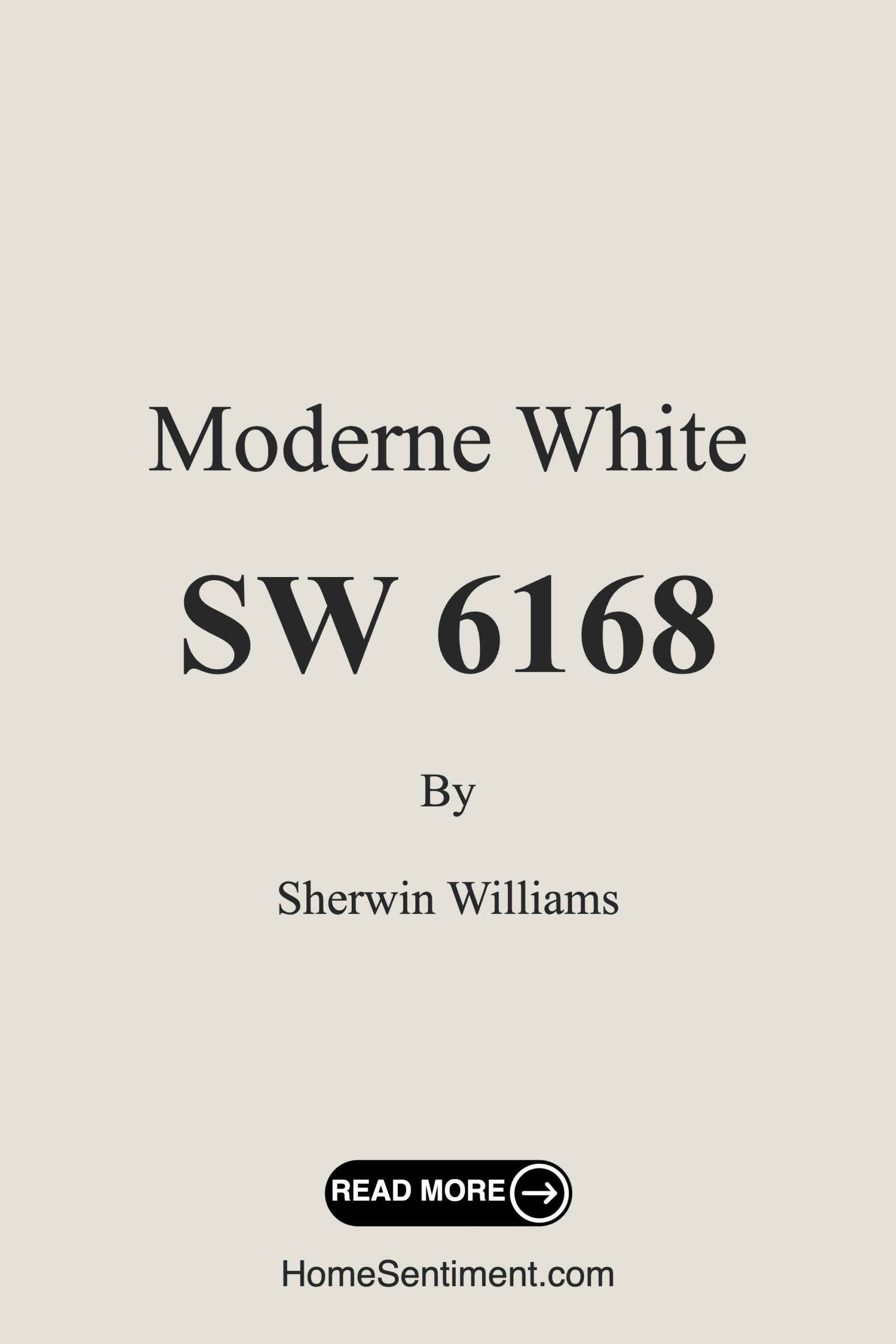 Moderne White SW 6168 by Sherwin Williams