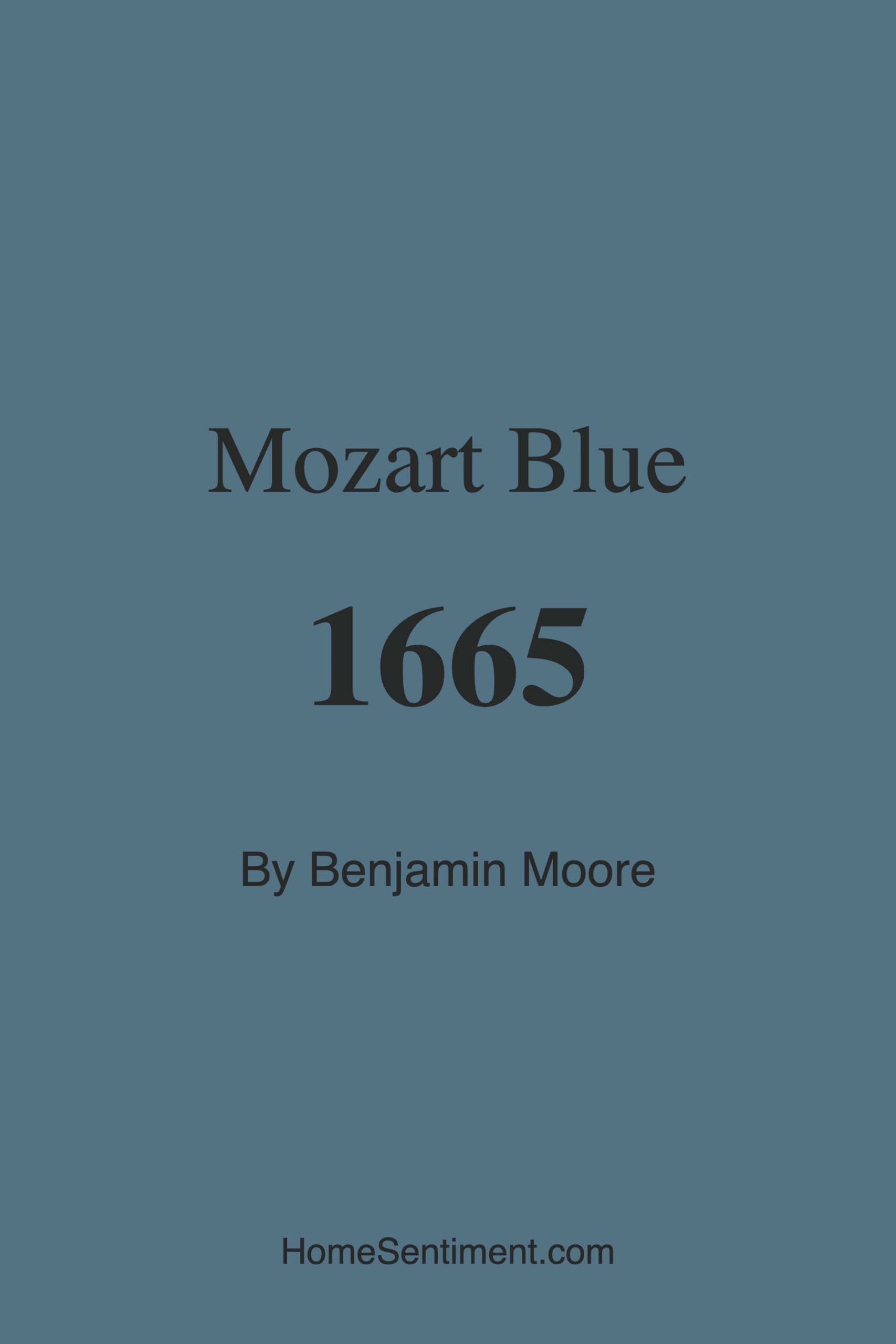 Mozart Blue 1665 by Benjamin Moore