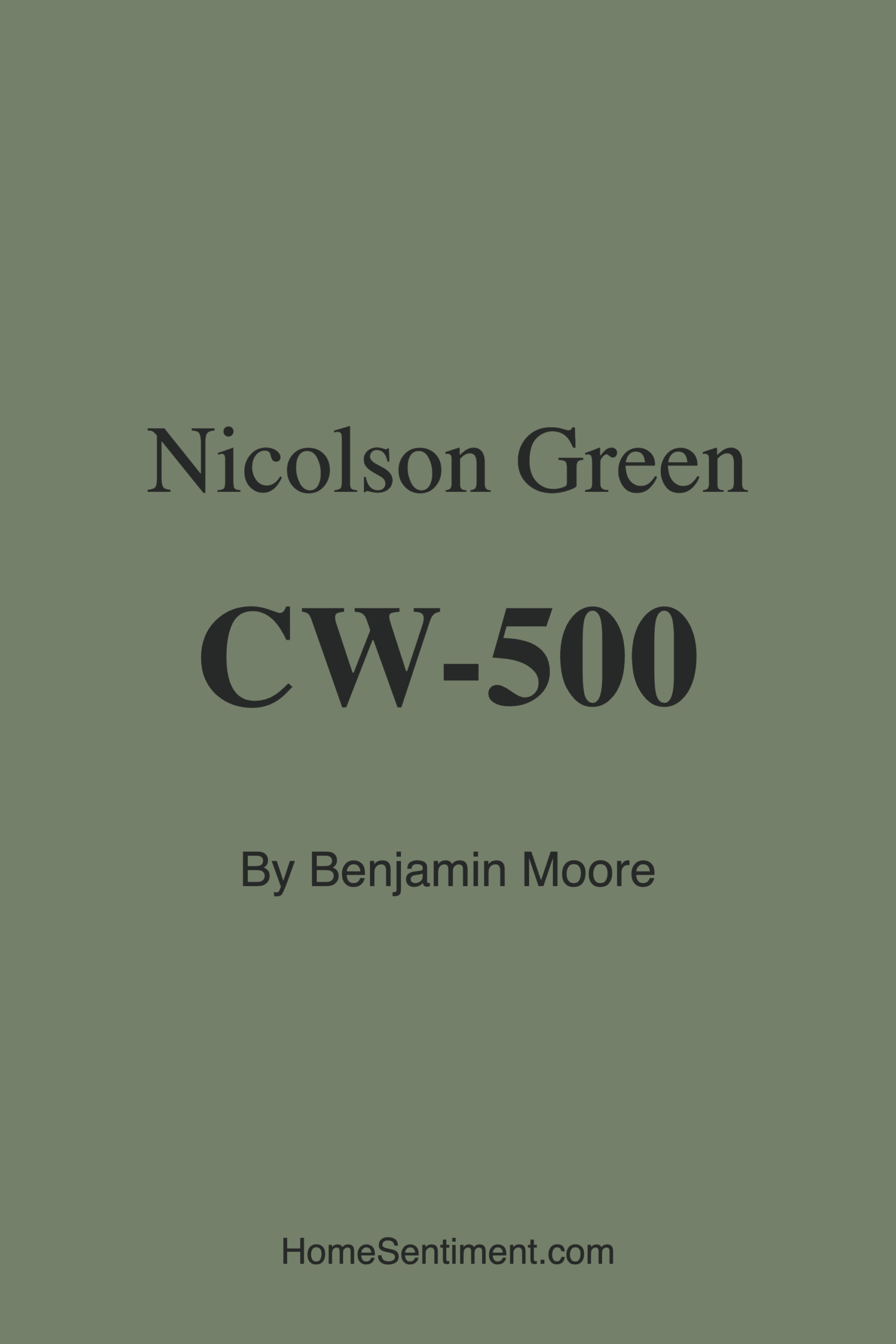 Nicolson Green CW-500 by Benjamin Moore