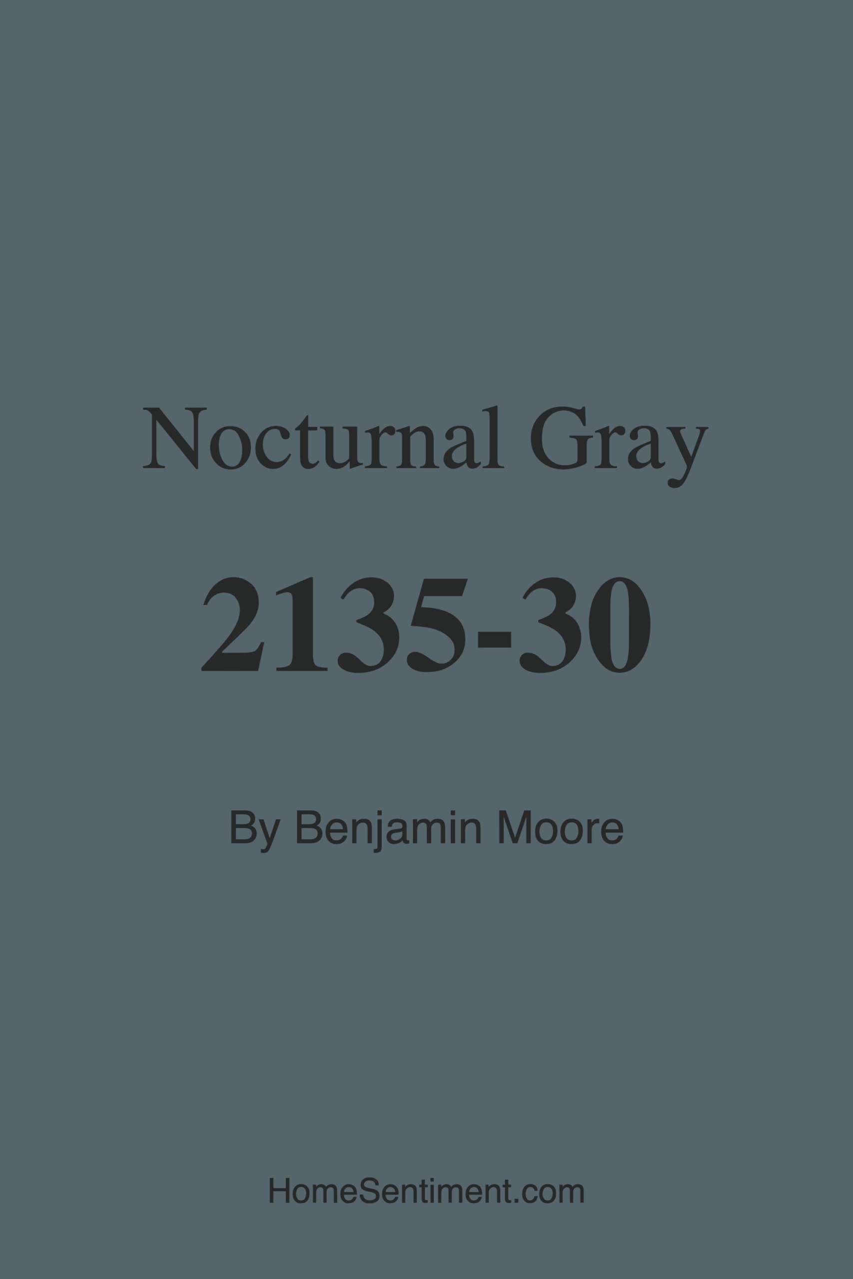 Nocturnal Gray 2135-30 by Benjamin Moore