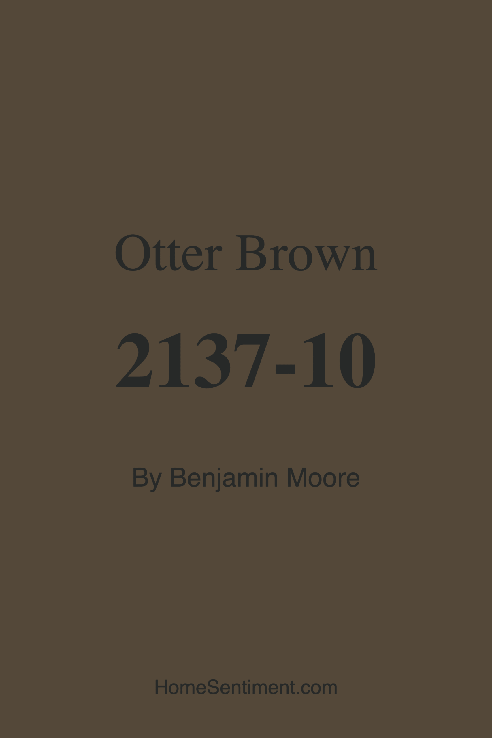 Otter Brown 2137-10 by Benjamin Moore