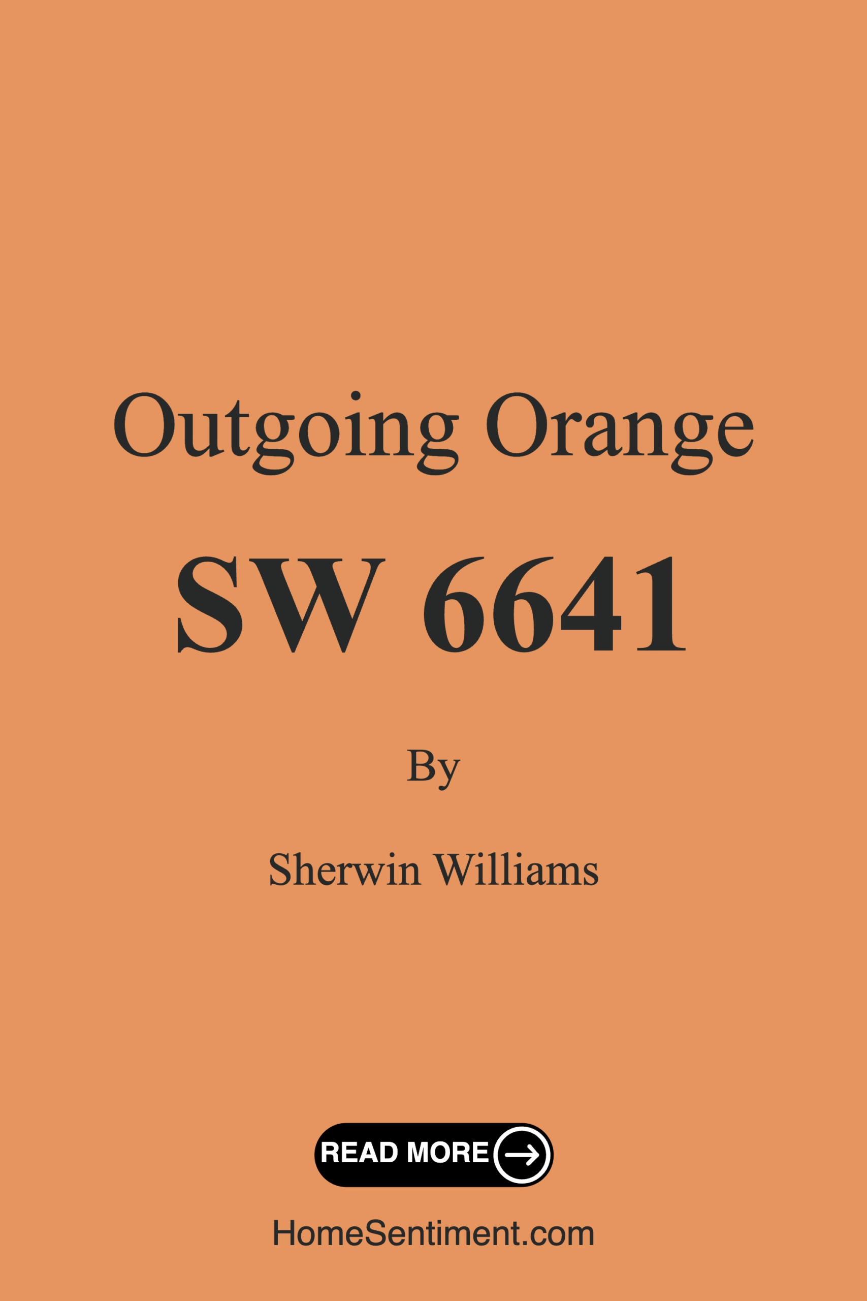 Outgoing Orange SW 6641 by Sherwin Williams