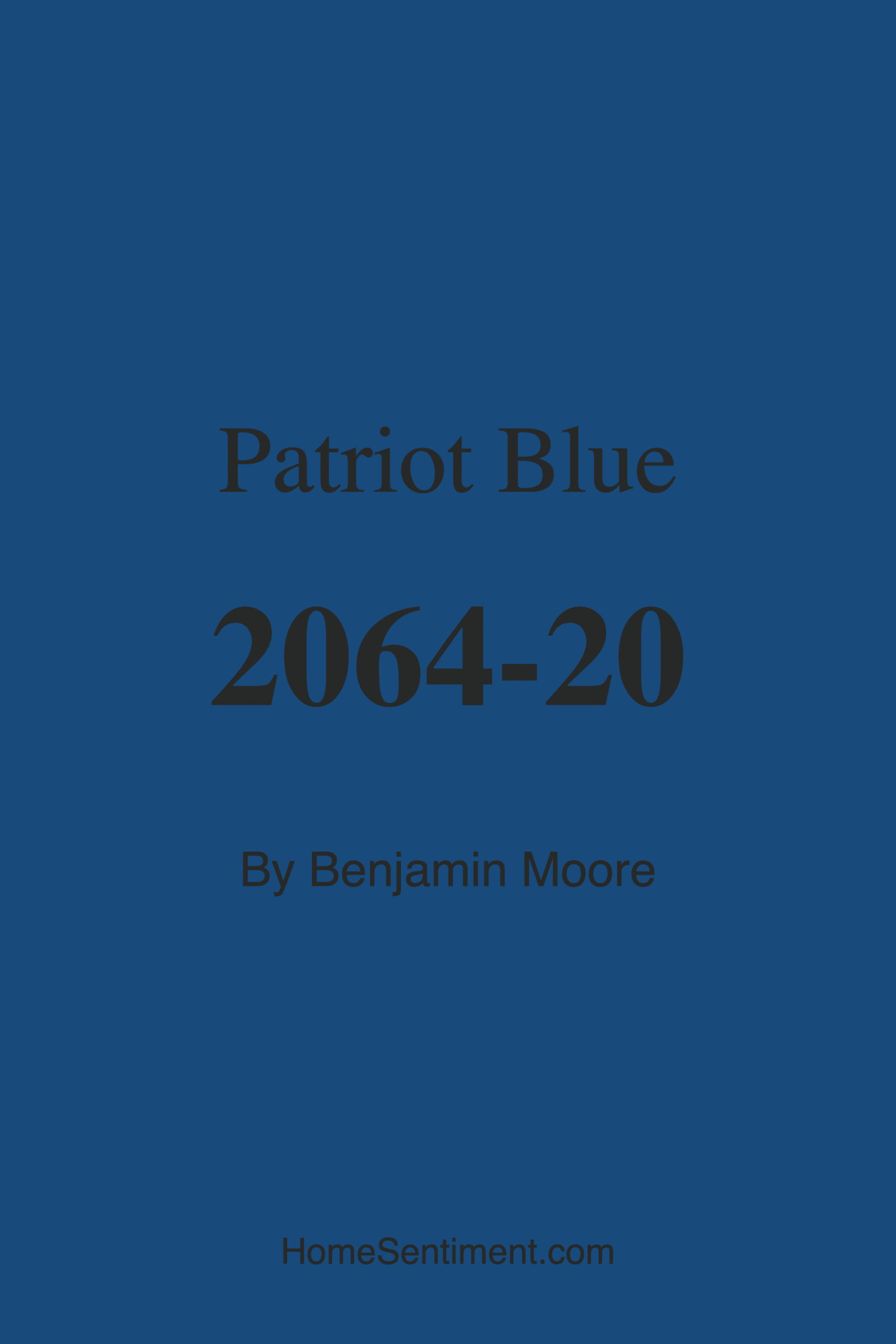 Patriot Blue 2064-20 by Benjamin Moore