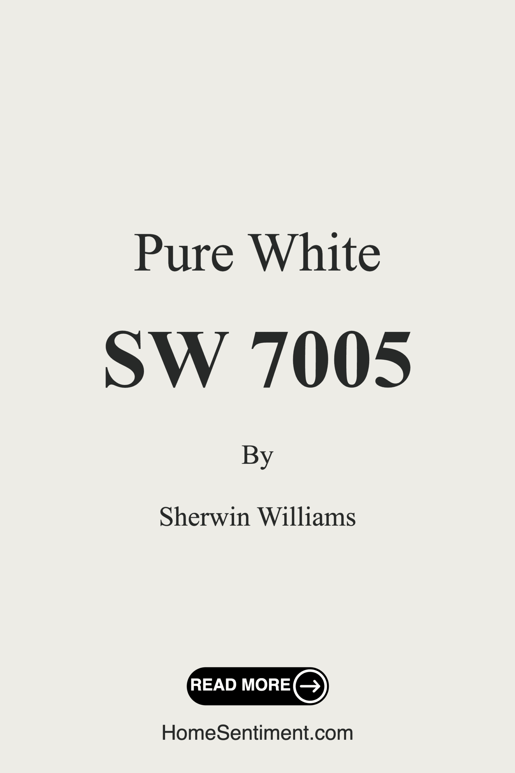 Pure White SW 7005 by Sherwin Williams