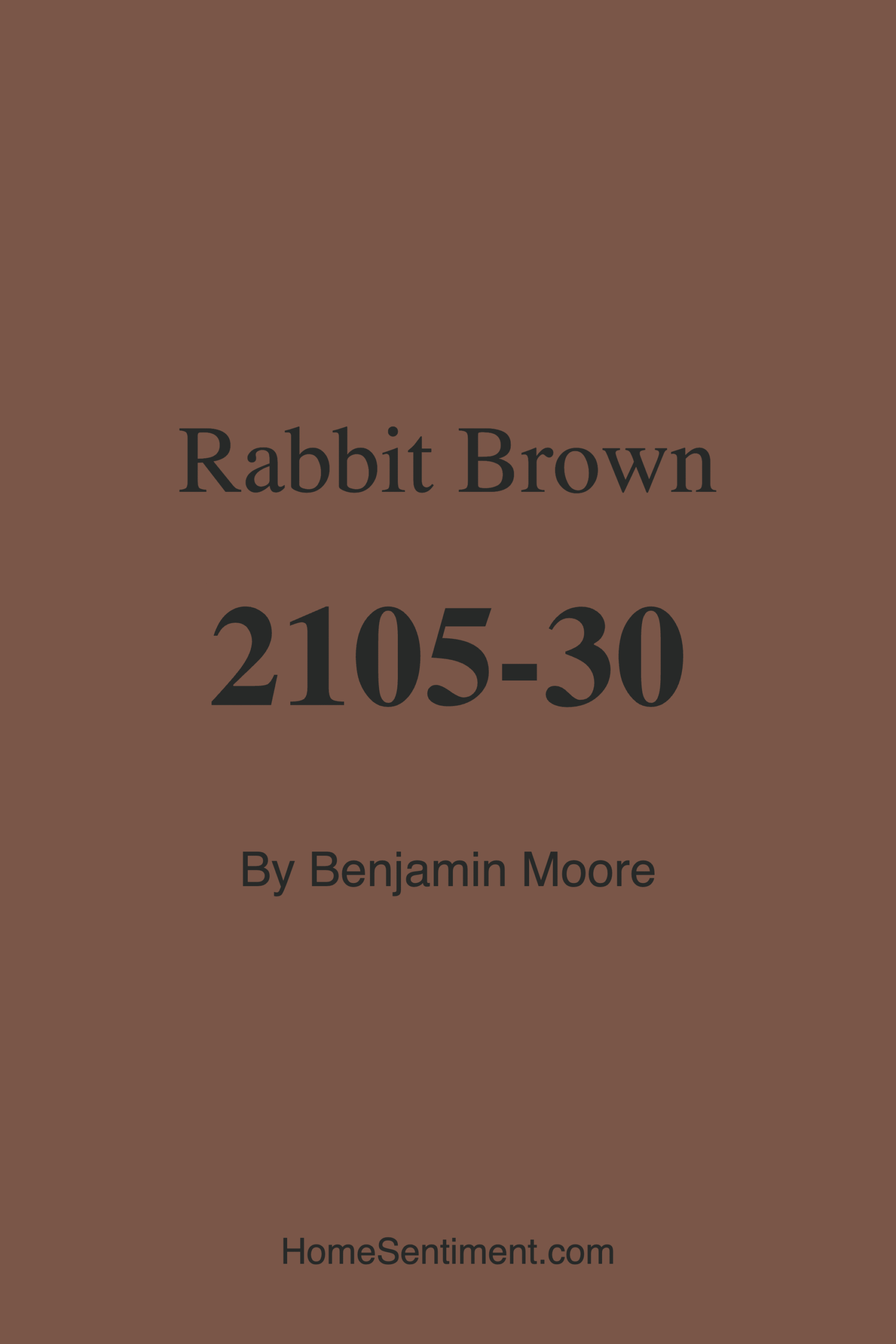 Rabbit Brown 2105-30 by Benjamin Moore