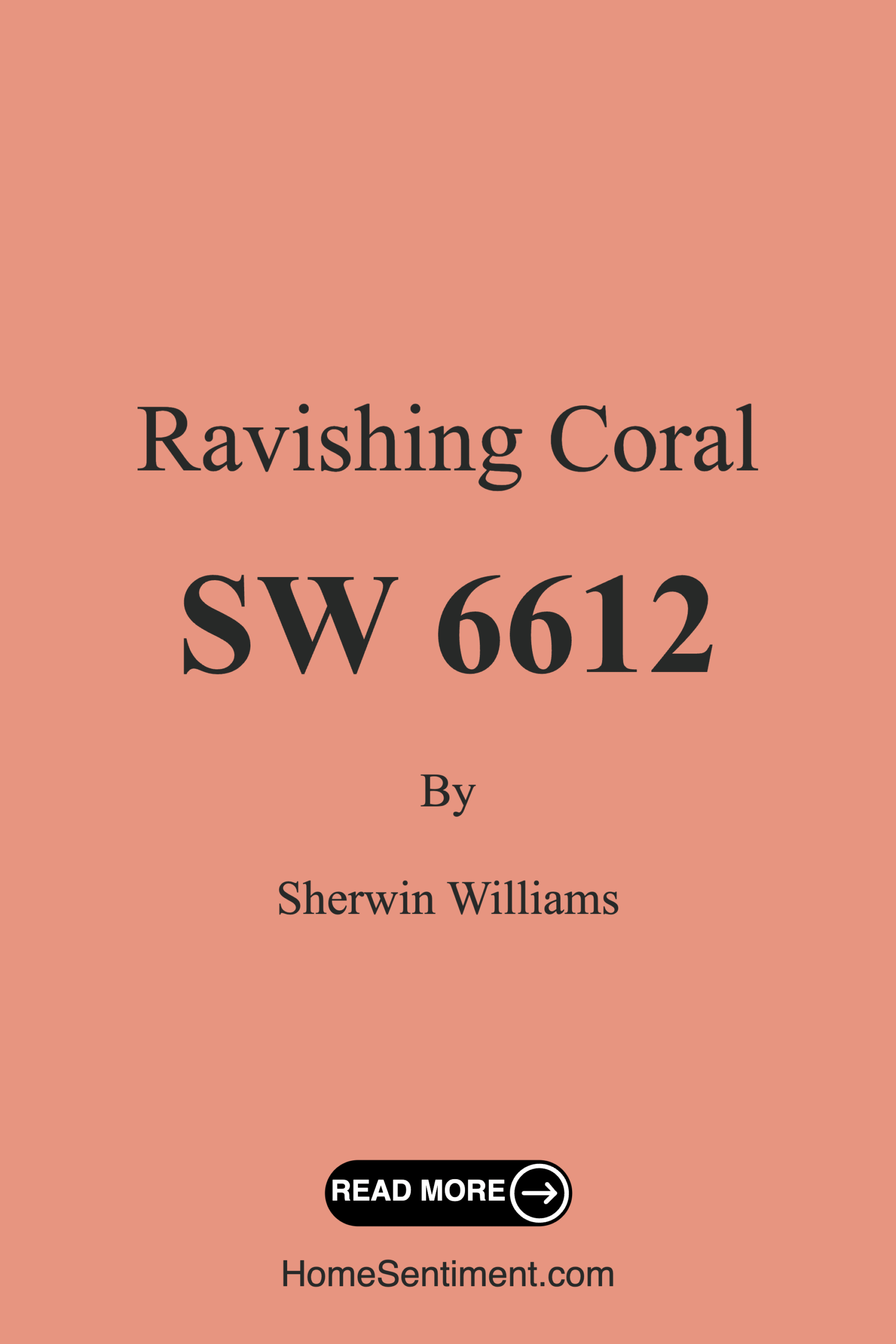 Ravishing Coral SW 6612 by Sherwin Williams