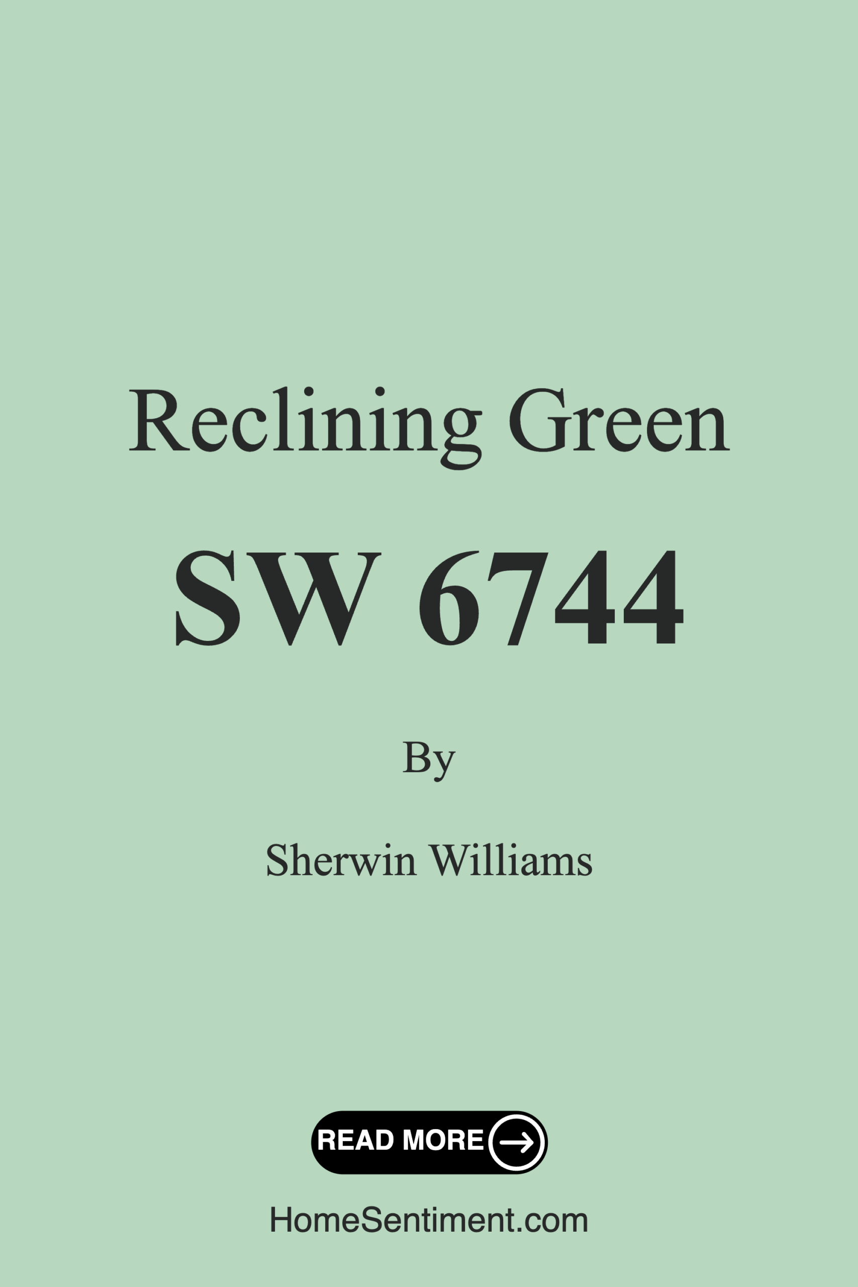 Reclining Green SW 6744 by Sherwin Williams