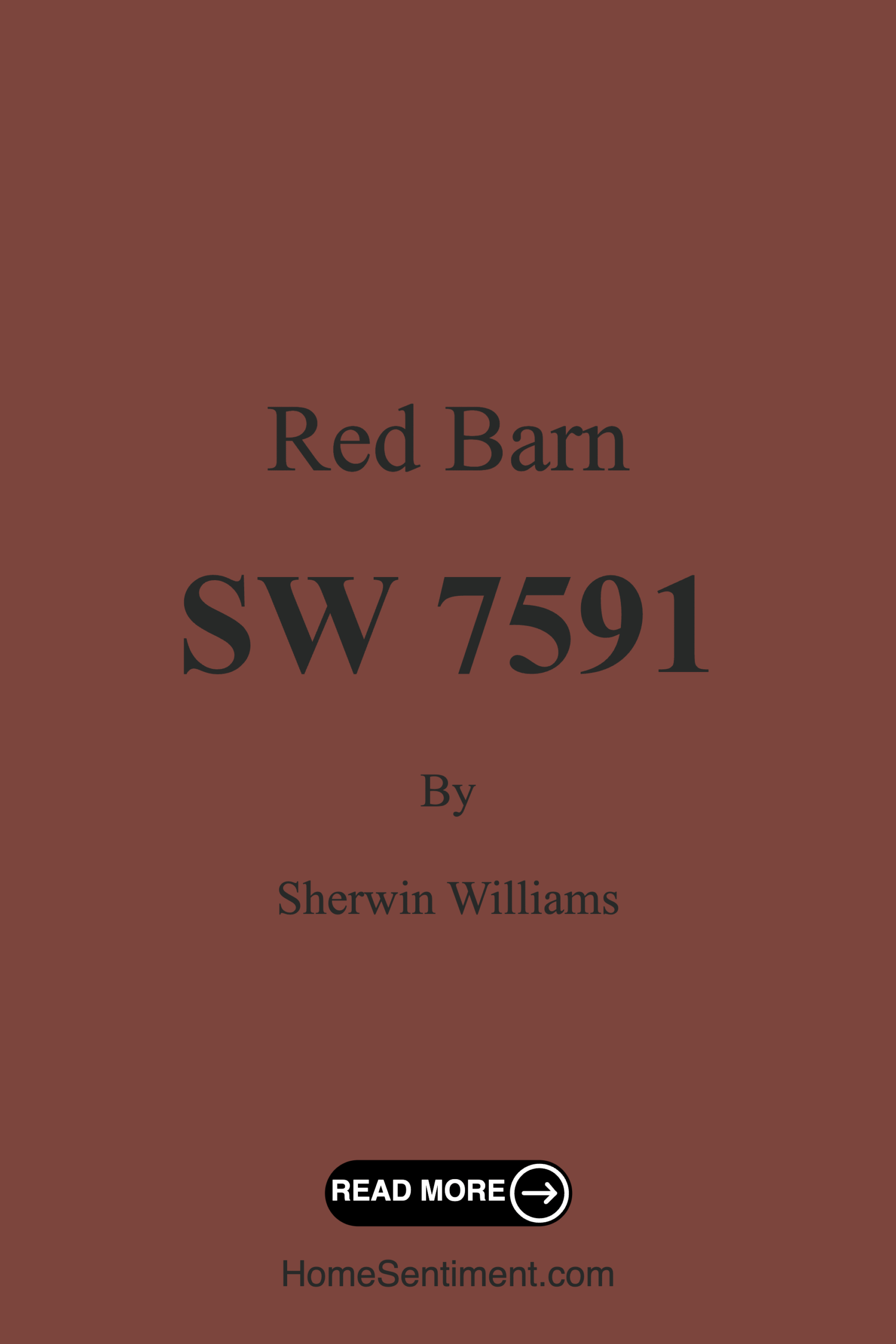 Red Barn SW 7591 by Sherwin Williams