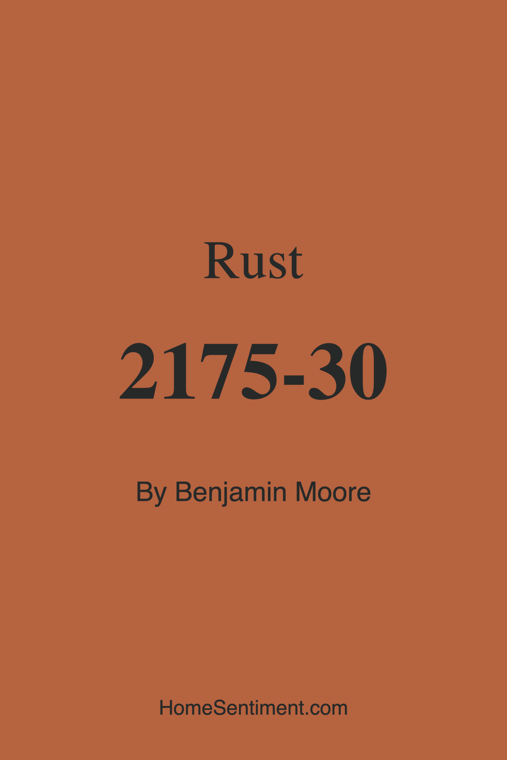 Rust 2175-30 by Benjamin Moore