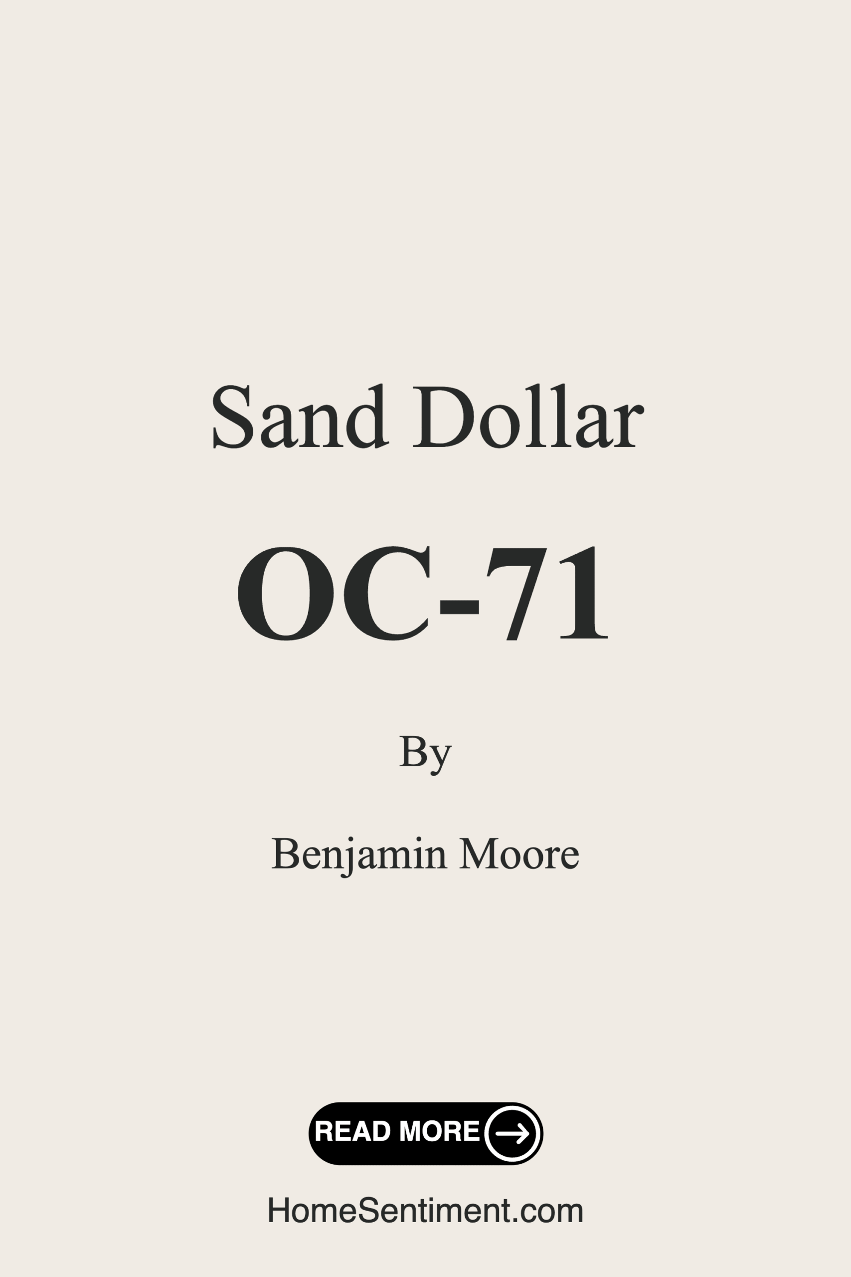 Sand Dollar OC-71 by Benjamin Moore
