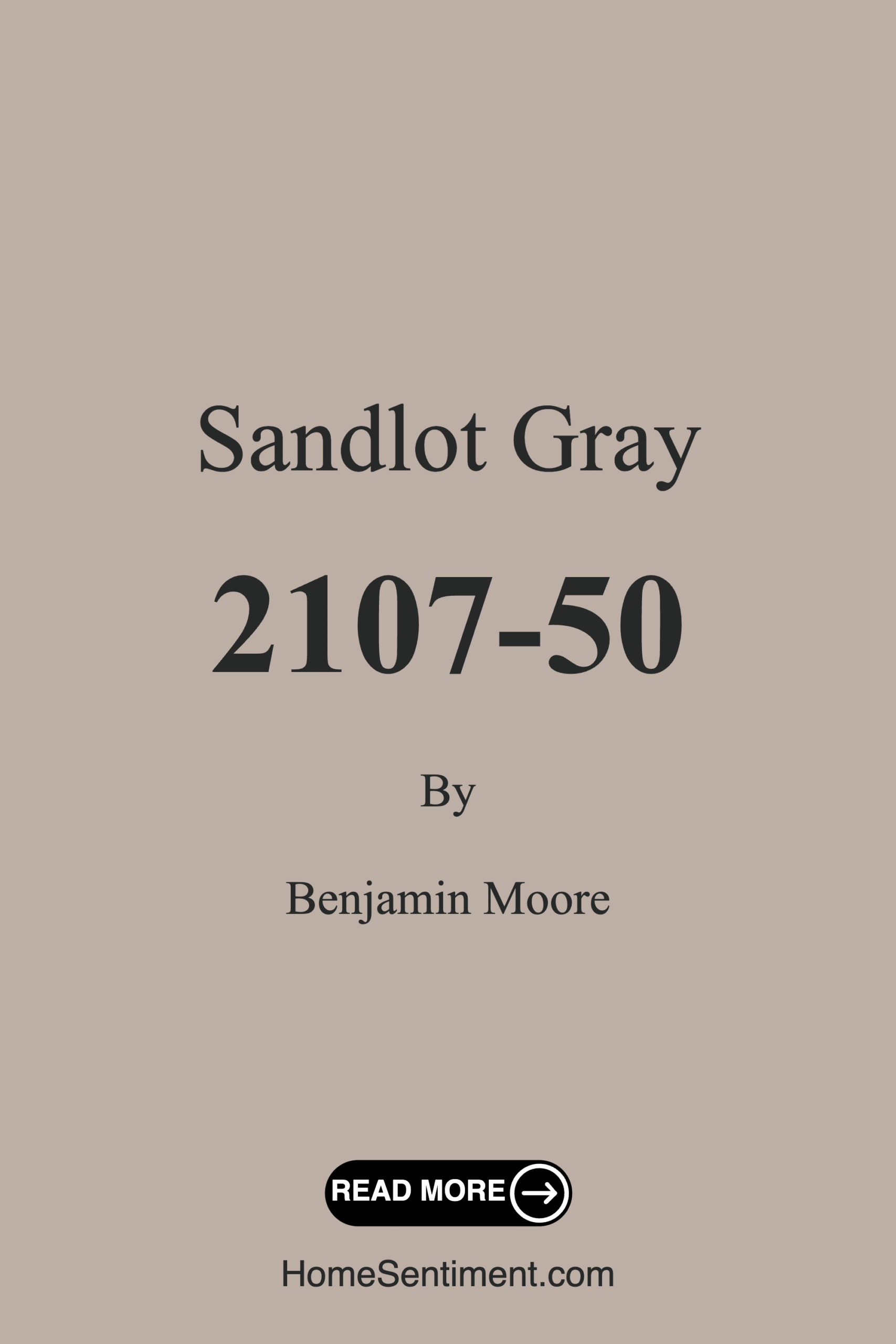 Sandlot Gray 2107-50 by Benjamin Moore