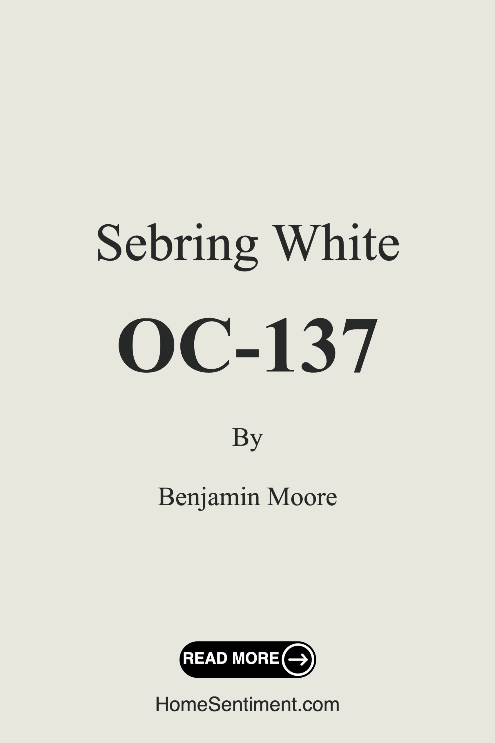Sebring White OC-137 by Benjamin Moore