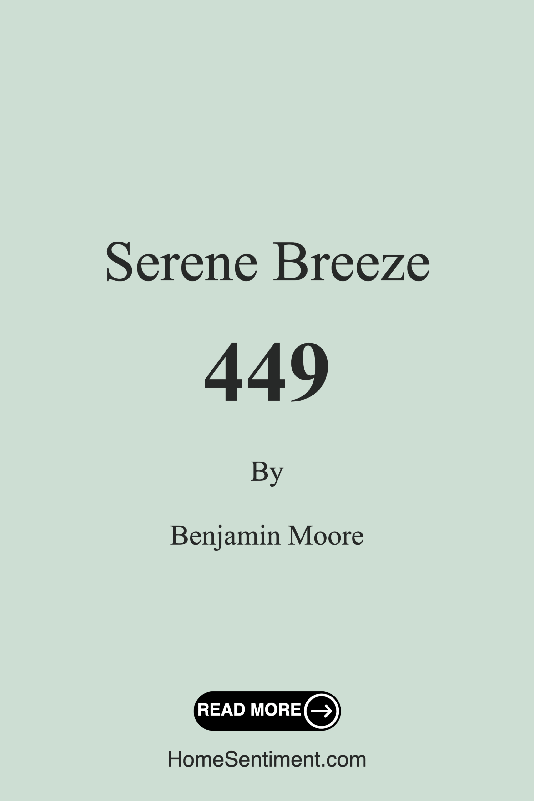 Serene Breeze 449 by Benjamin Moore