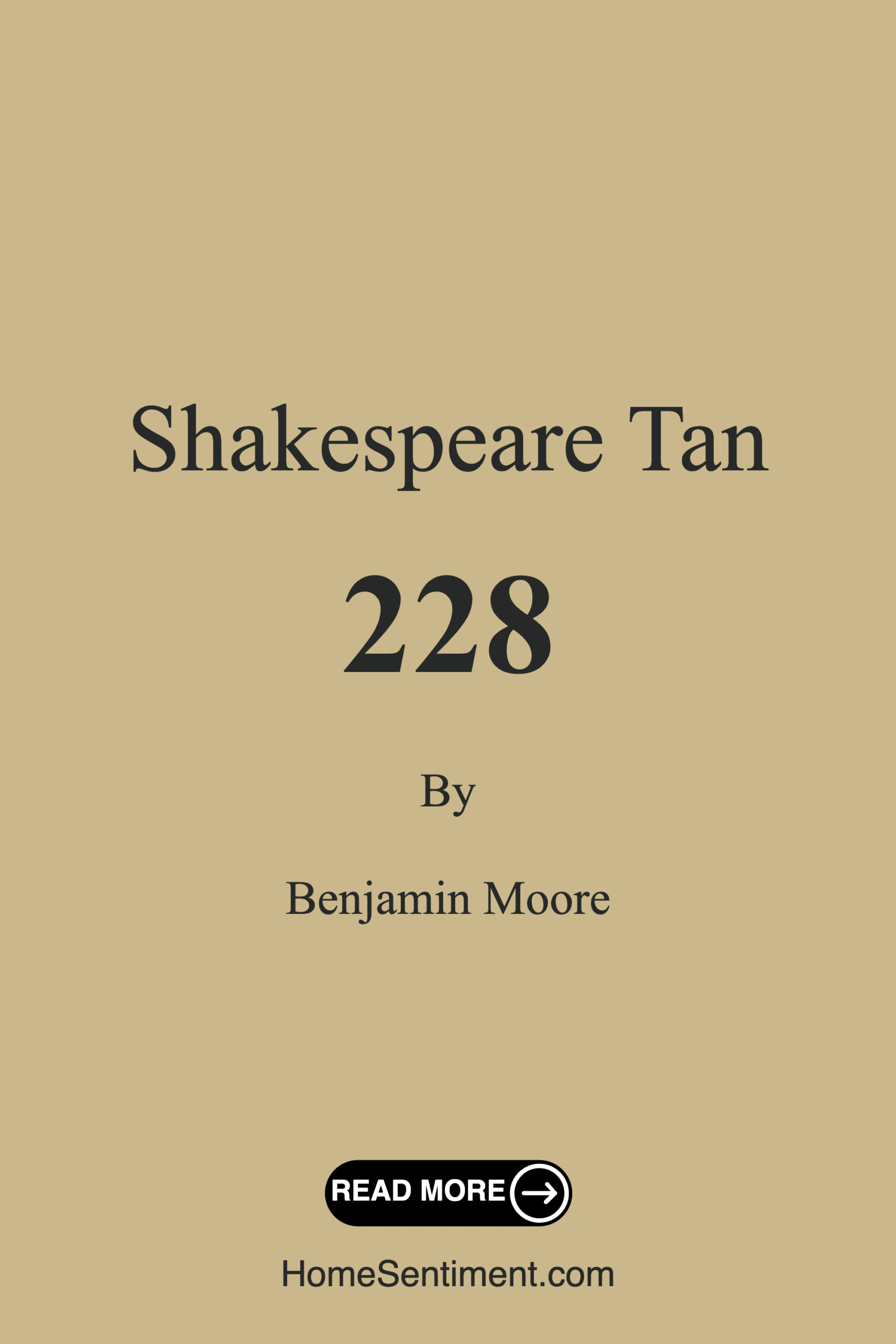 Shakespeare Tan 228 by Benjamin Moore