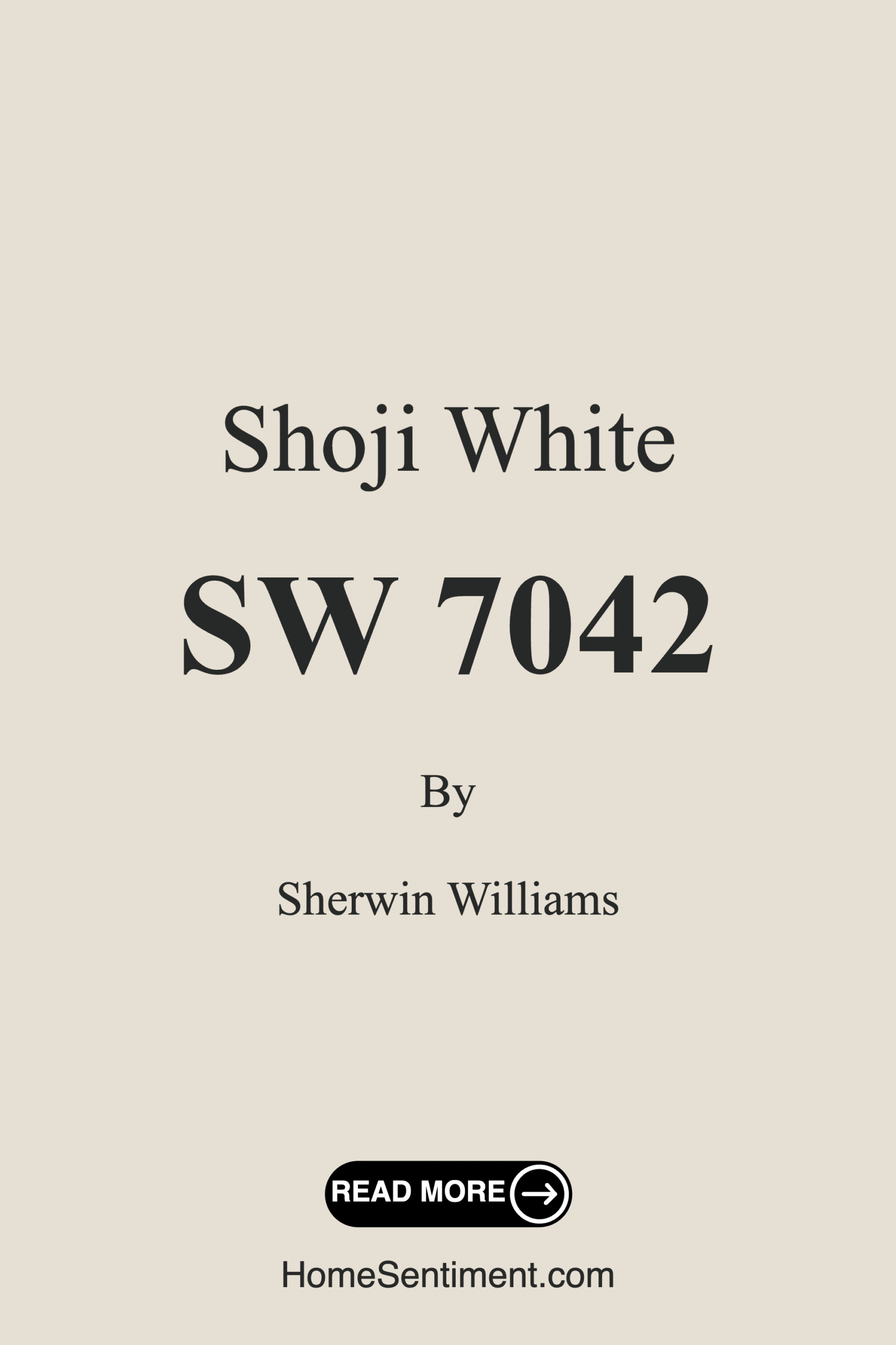 Shoji White SW 7042 by Sherwin Williams