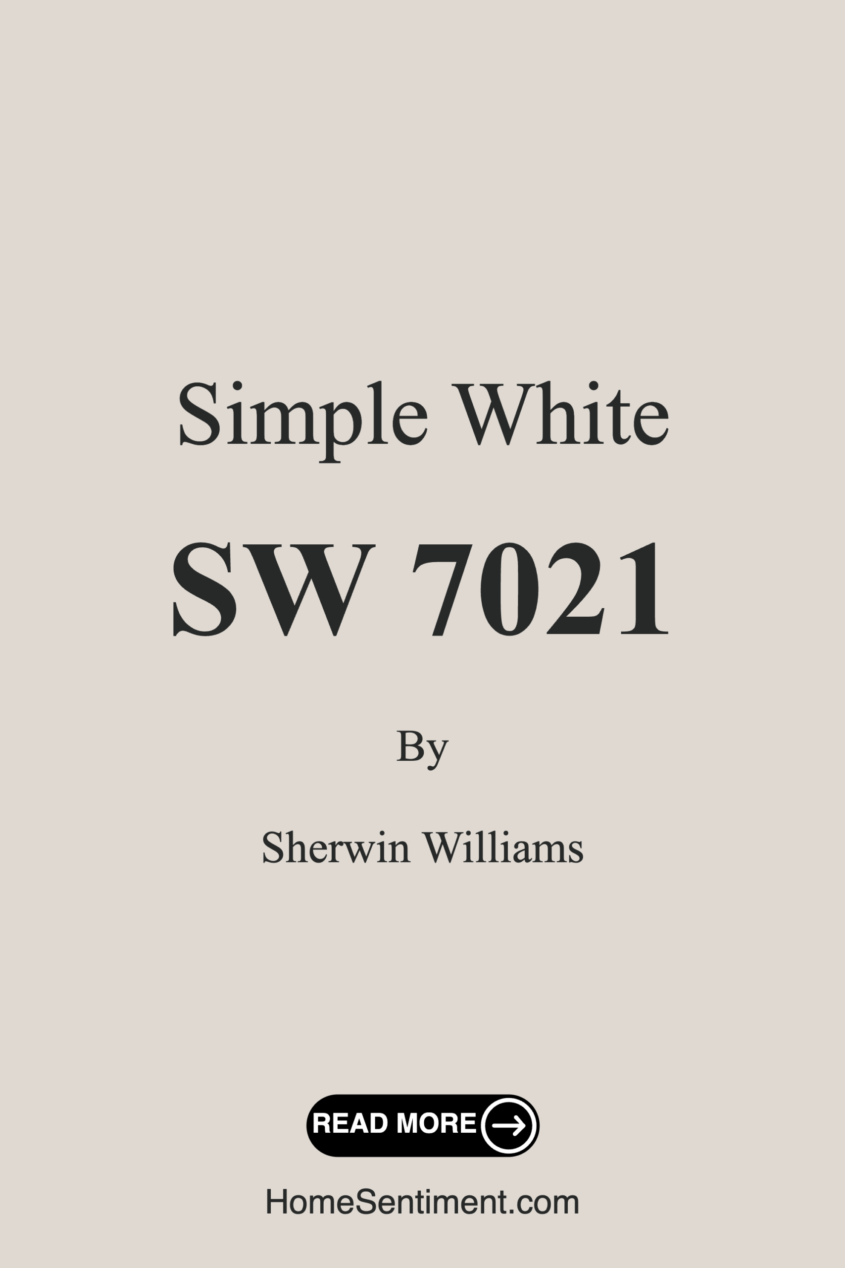 Simple White SW 7021 by Sherwin Williams
