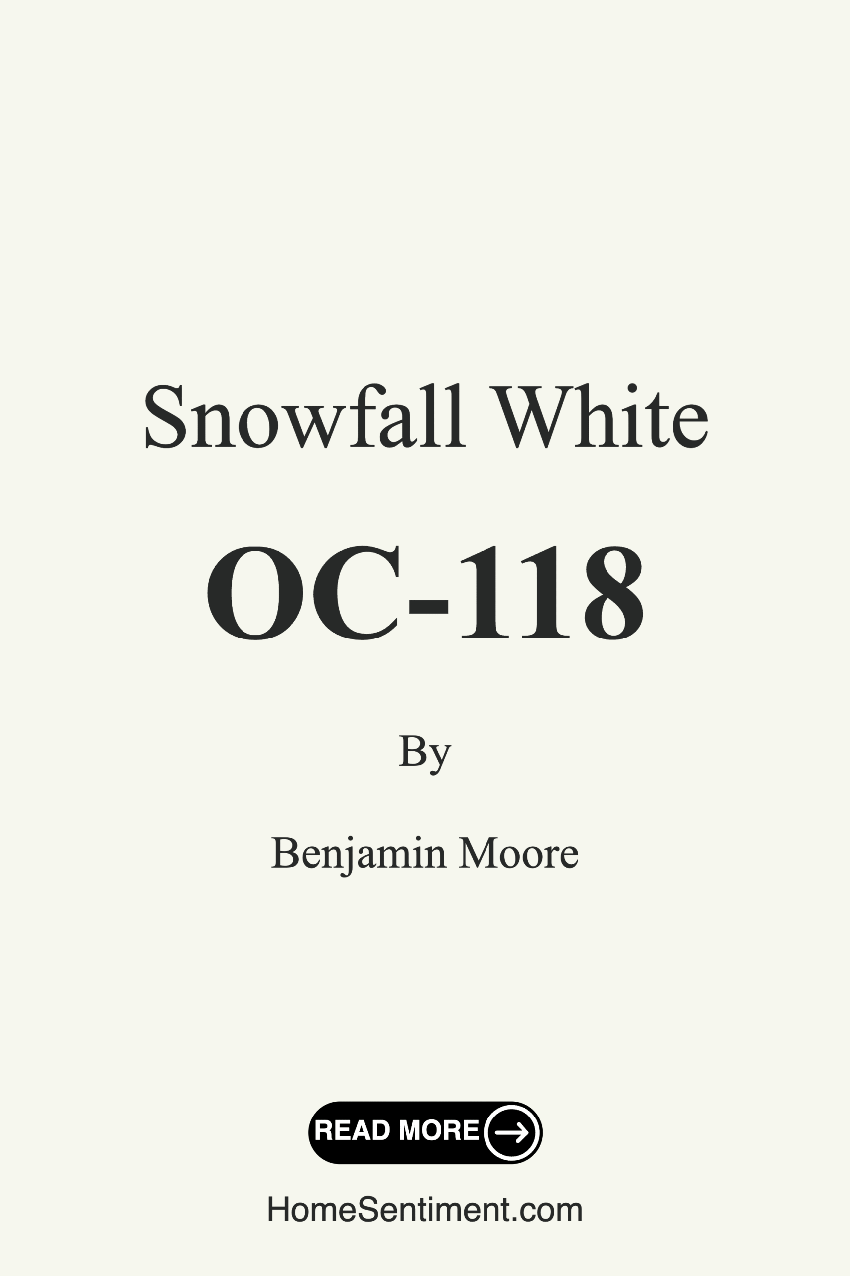 Snowfall White OC-118 by Benjamin Moore