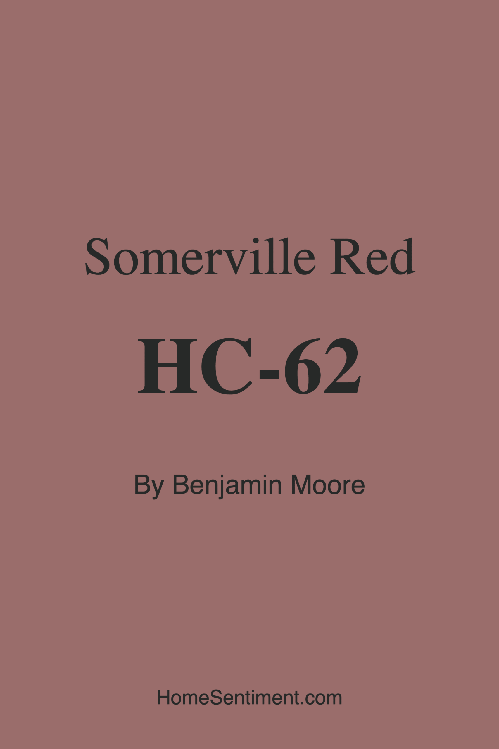 Somerville Red HC-62 by Benjamin Moore