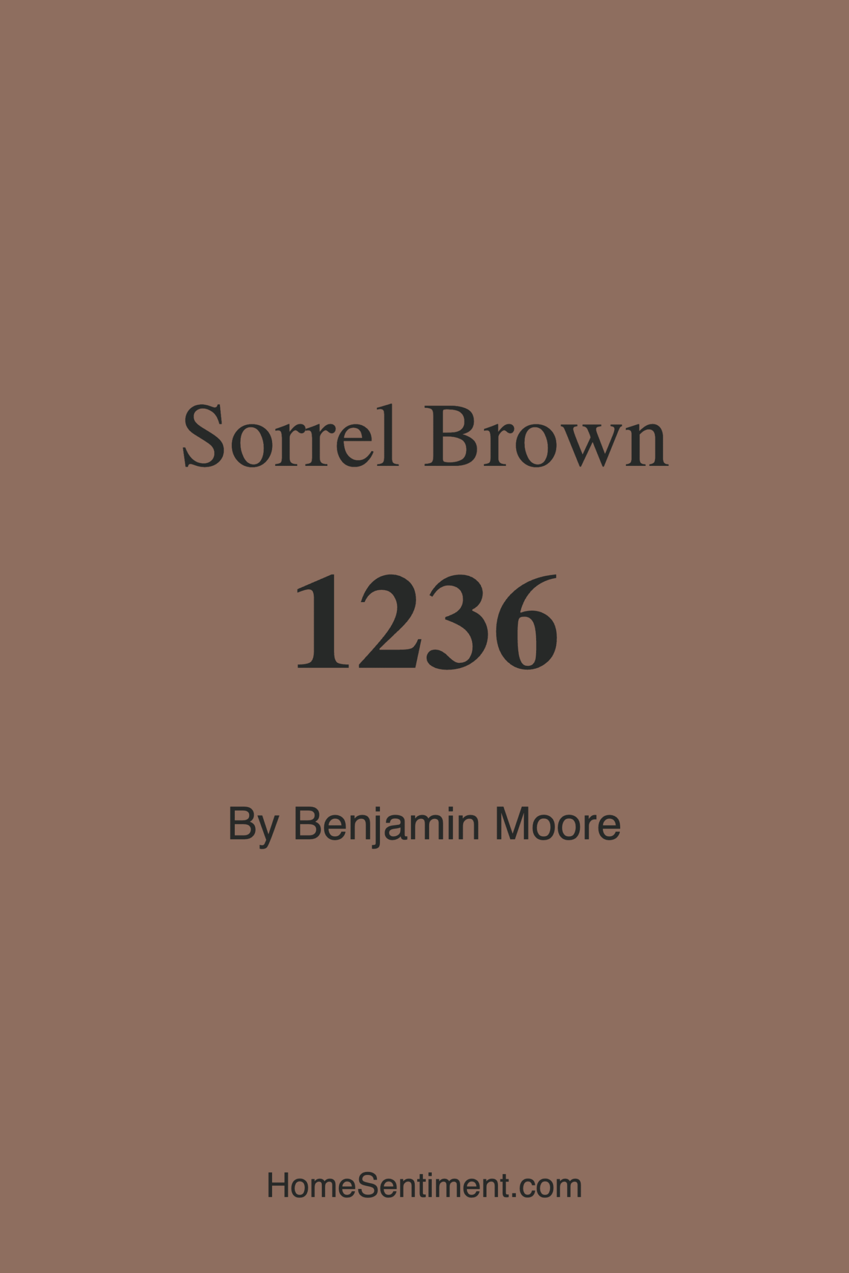 Sorrel Brown 1236 by Benjamin Moore