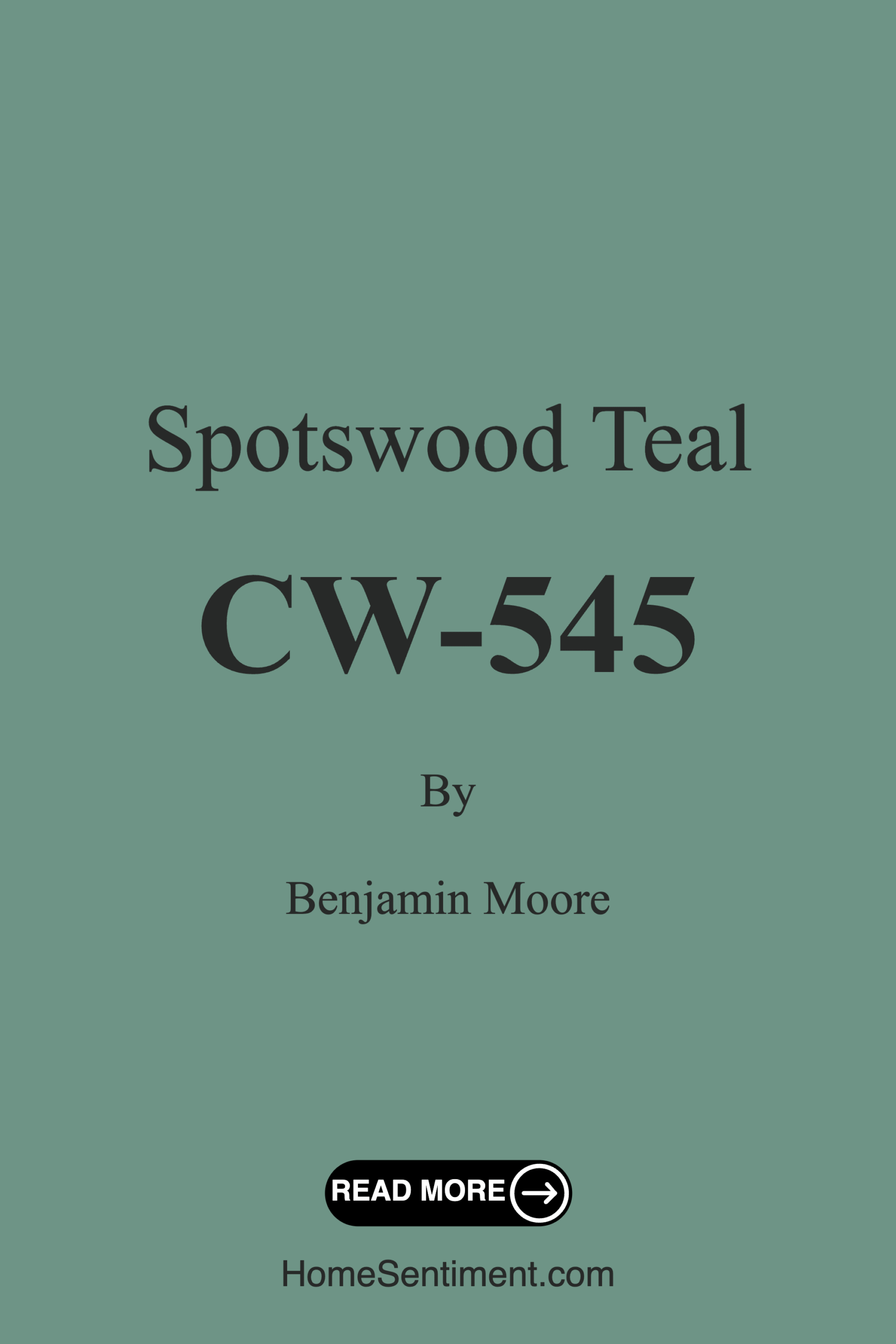 Spotswood Teal CW-545 by Benjamin Moore