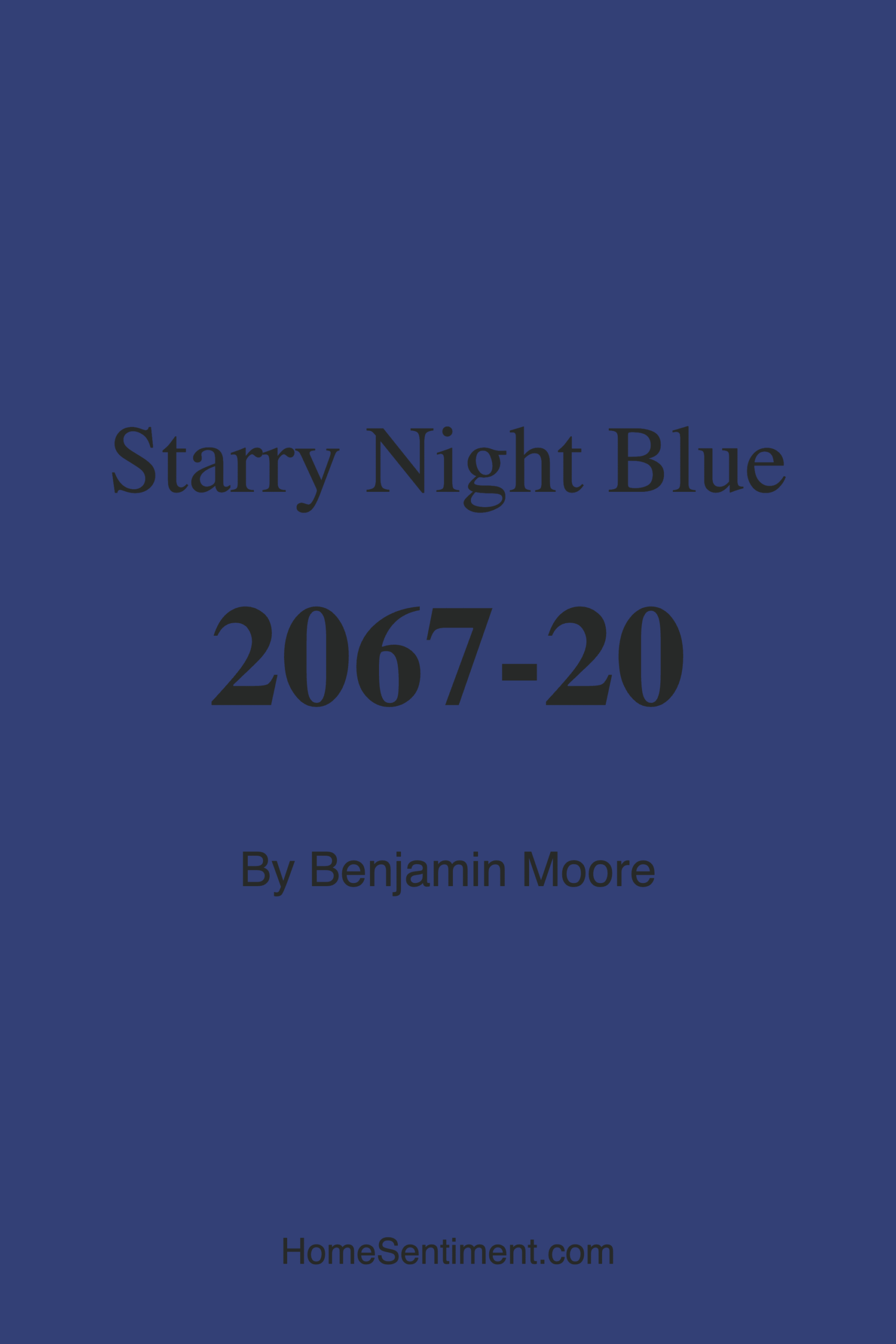Starry Night Blue 2067-20 by Benjamin Moore