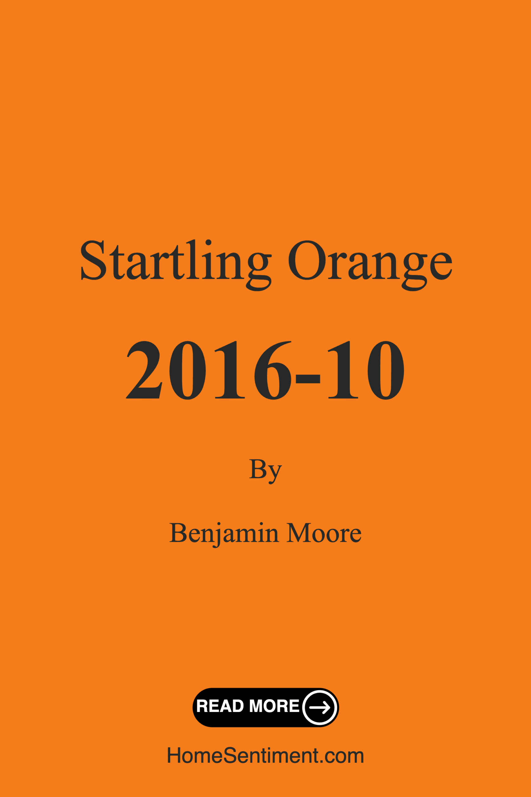 Startling Orange 2016-10 by Benjamin Moore