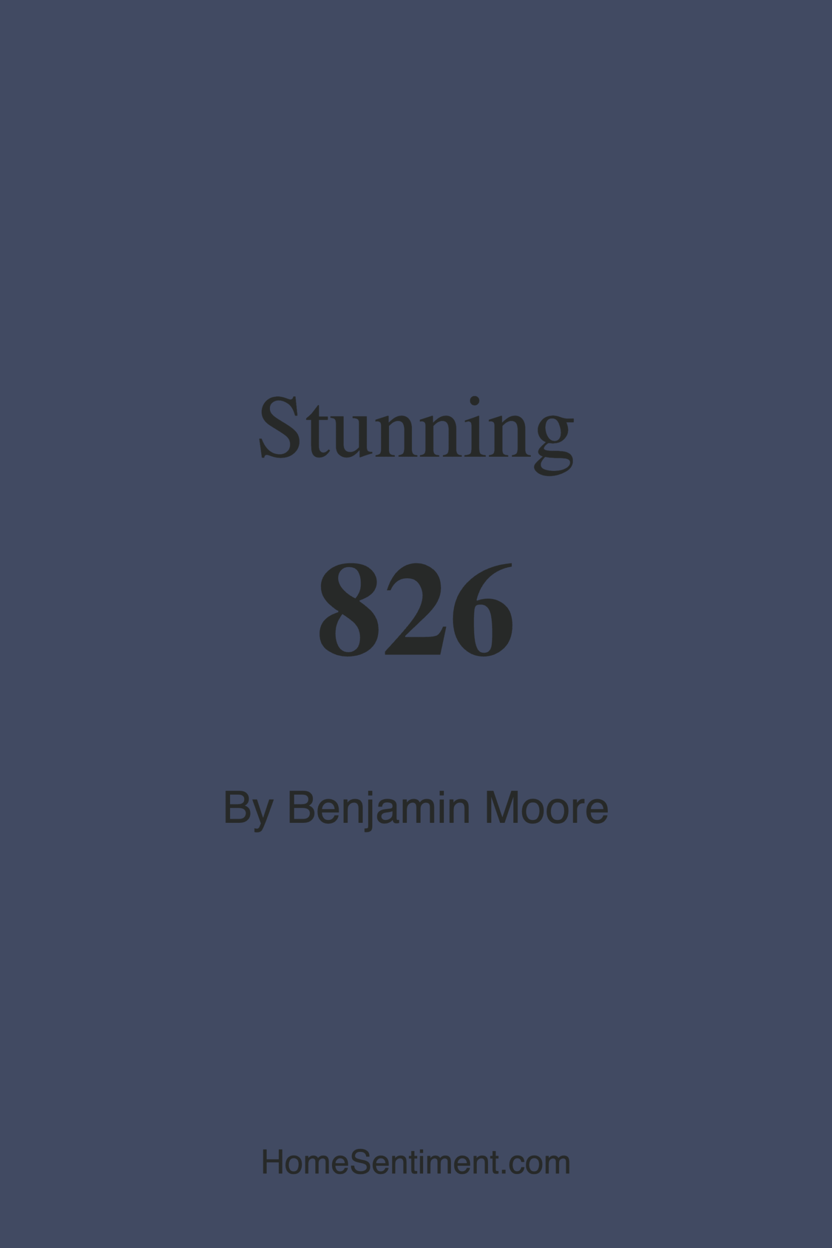Stunning 826 by Benjamin Moore