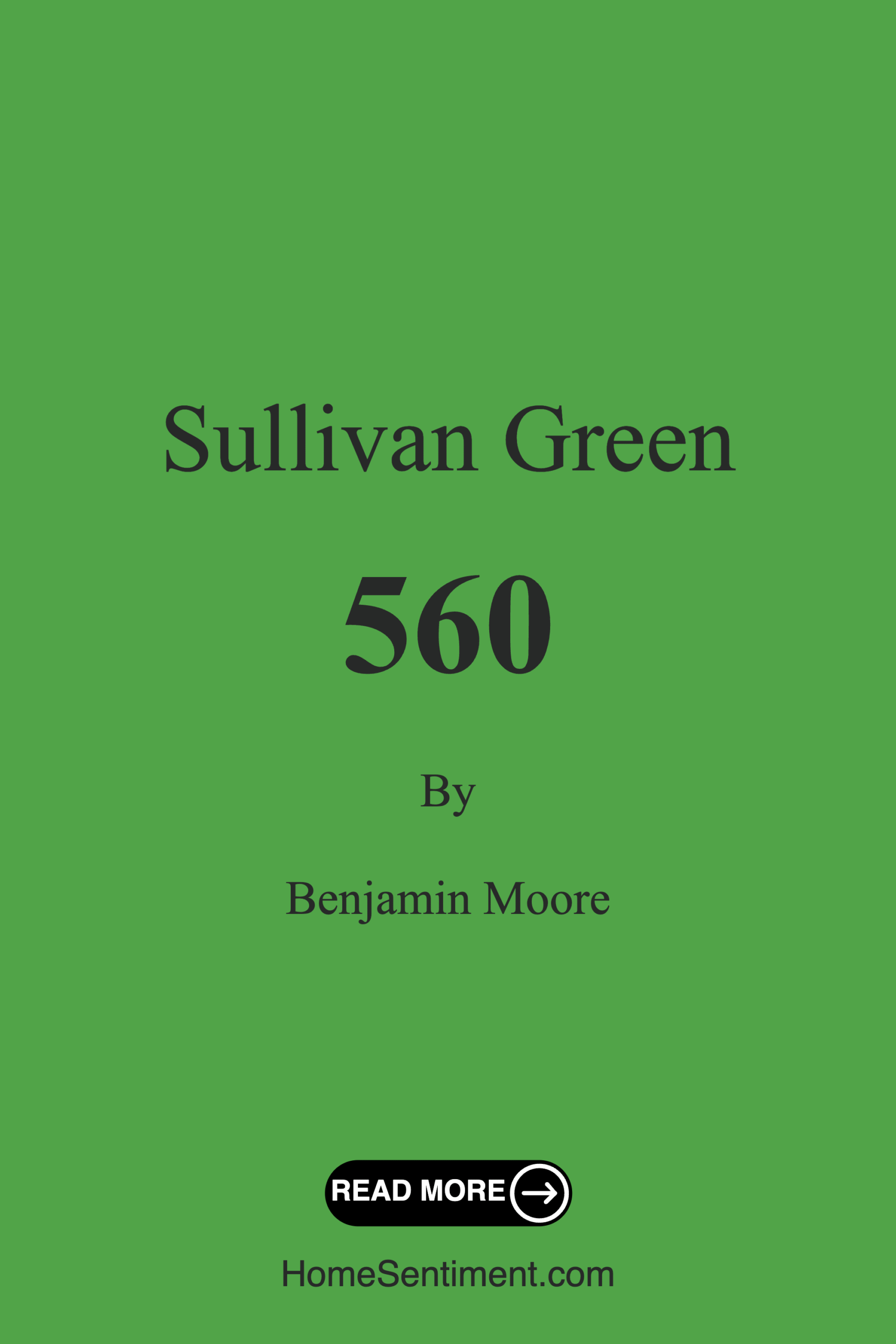 Sullivan Green 560 by Benjamin Moore